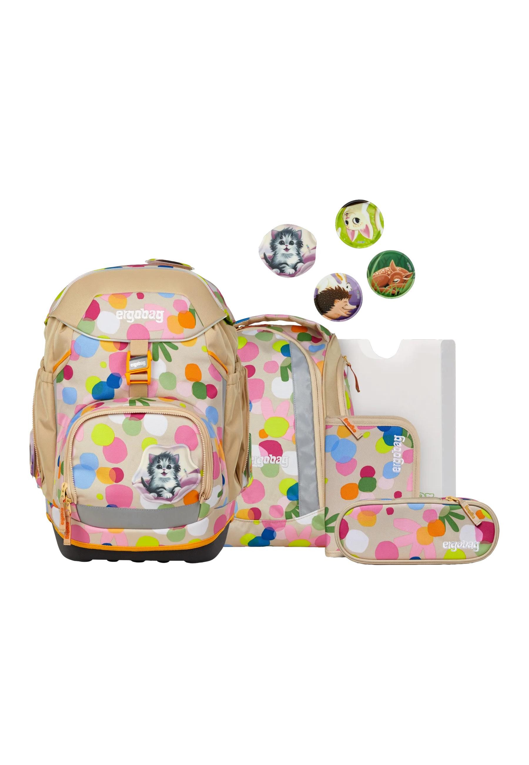 ergobag Schulranzen pack Set (6-tlg., 6-teiliges Set), größenverstellbares Rückensystem