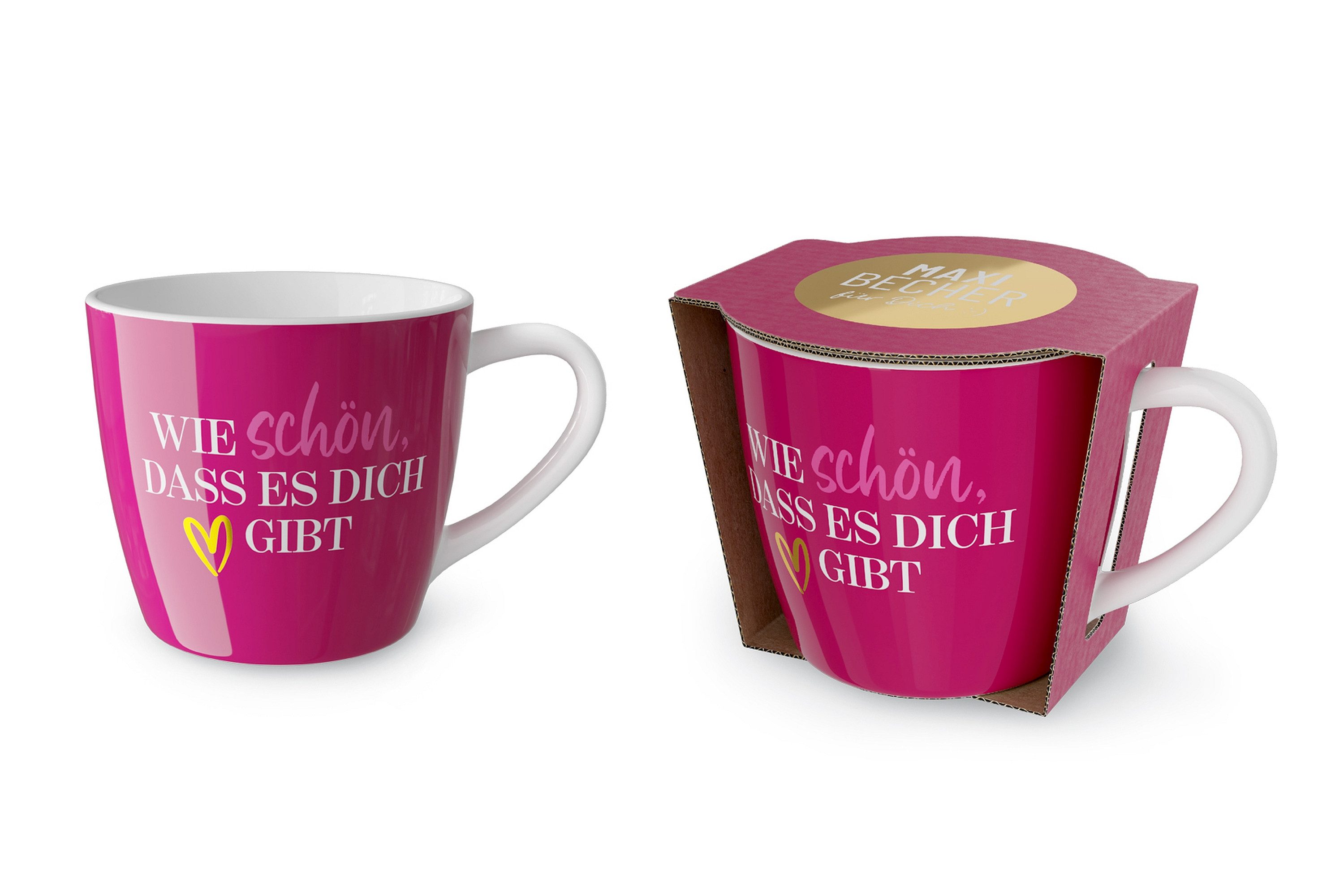 Tasse Kaffeetasse Tee Kaffee Tasse Maxi-Becher 0,4l Geschenk la vida Herz
