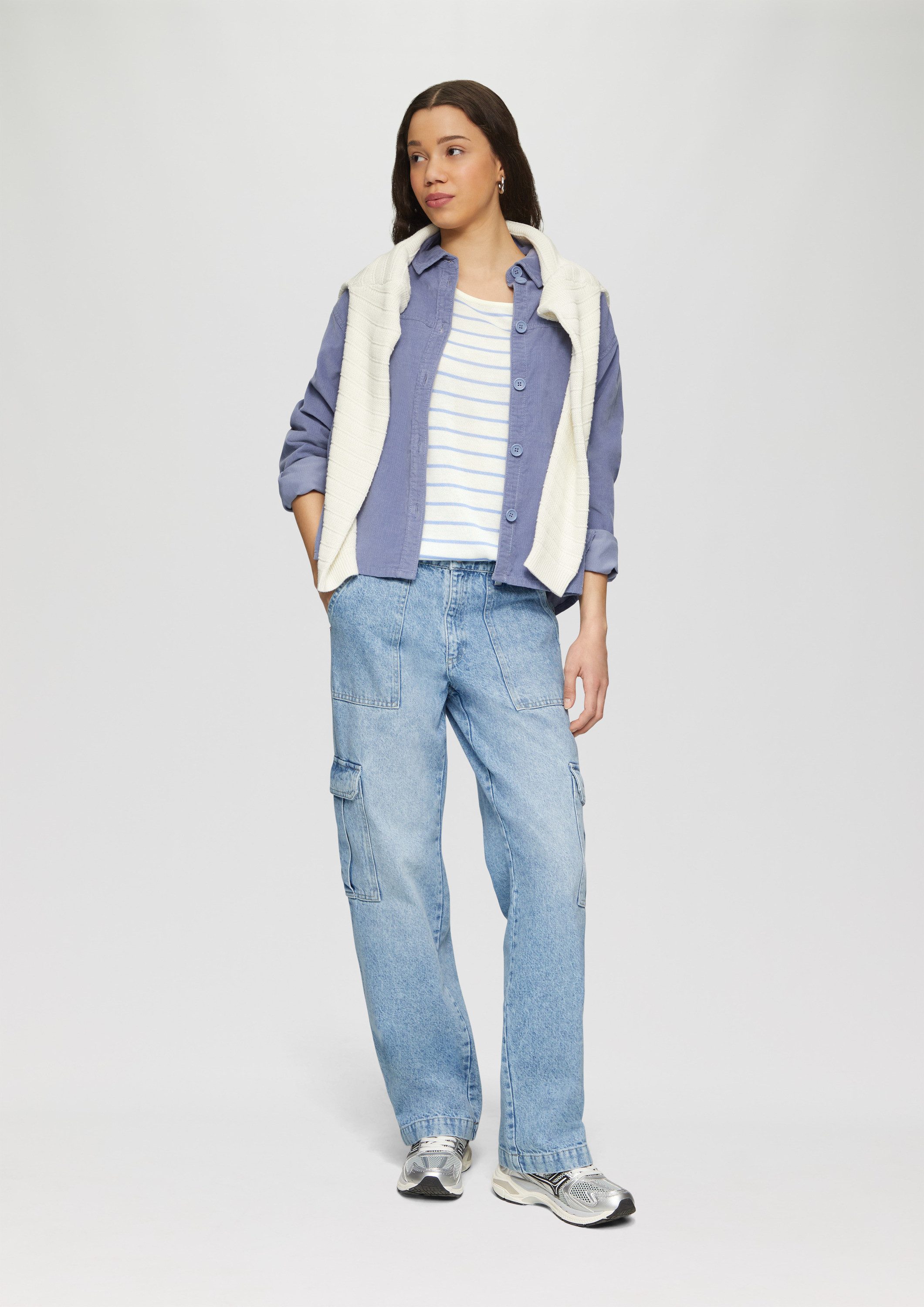 QS Longpullover Strickpullover Leichter Strickpullover aus Viskosemix