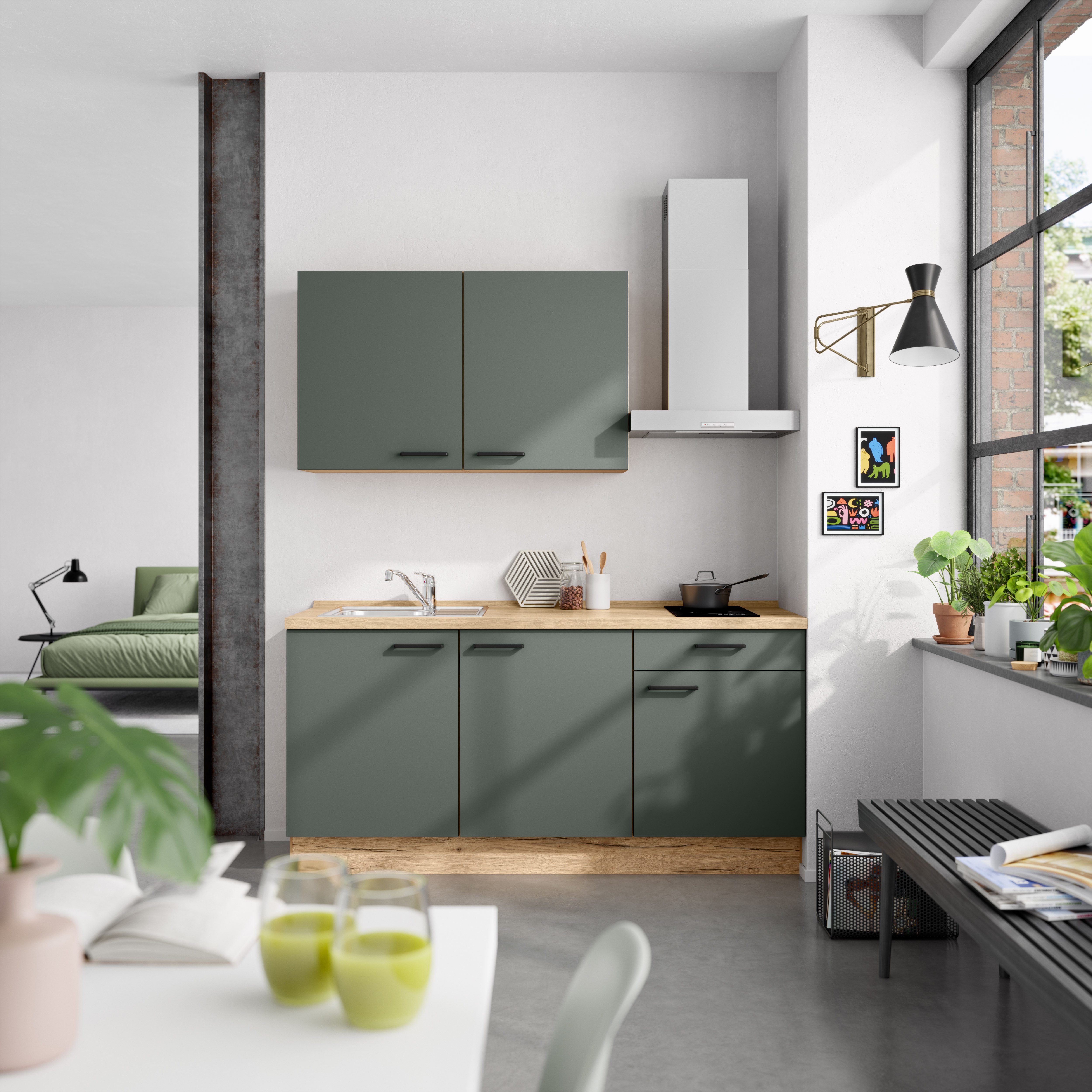 nobilia® Küchenzeile "Easytouch I", NEU: individuell anpassbar mit gratis Profi-Beratung, vormontiert, Breite 180 cm, Ausrichtung wählbar, wahlw. mit E-Geräten