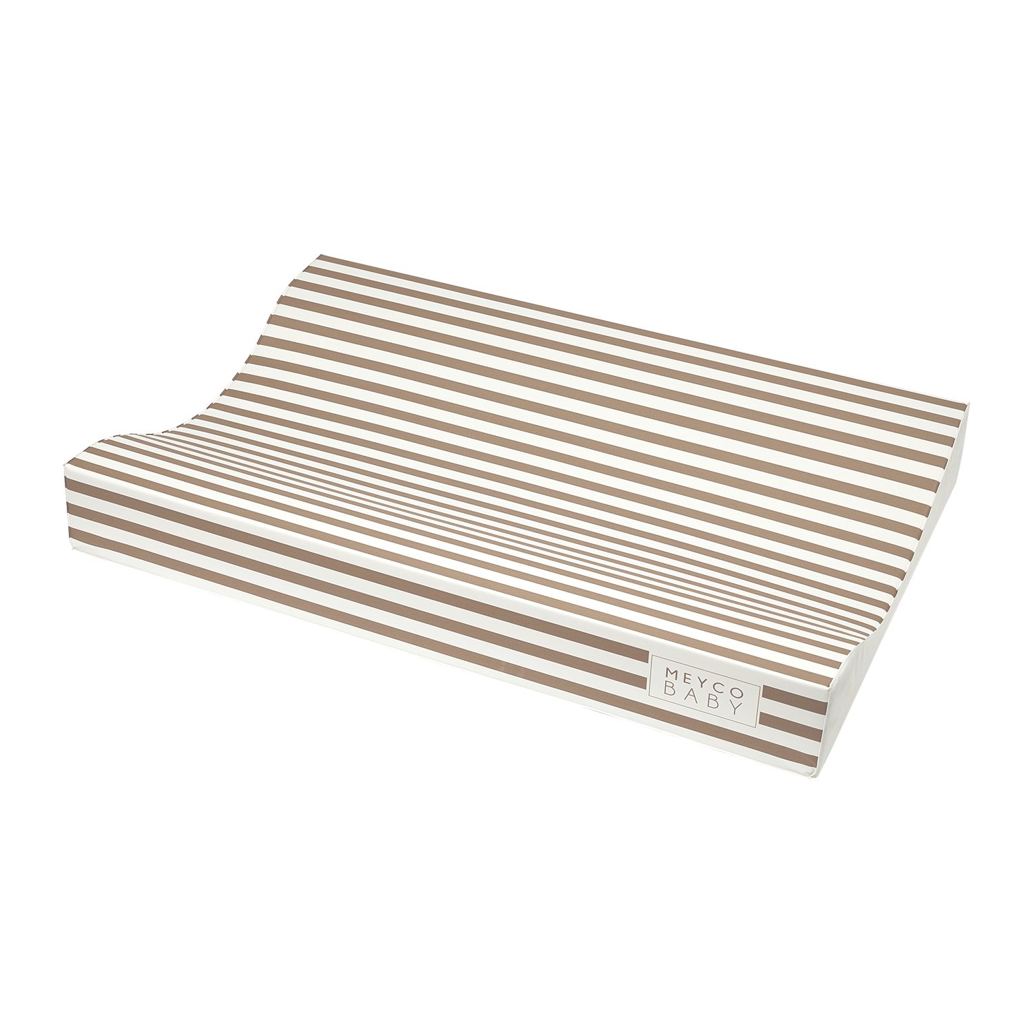 Meyco Baby Wickelauflage Fat Stripe Taupe (1-tlg), 50x70cm