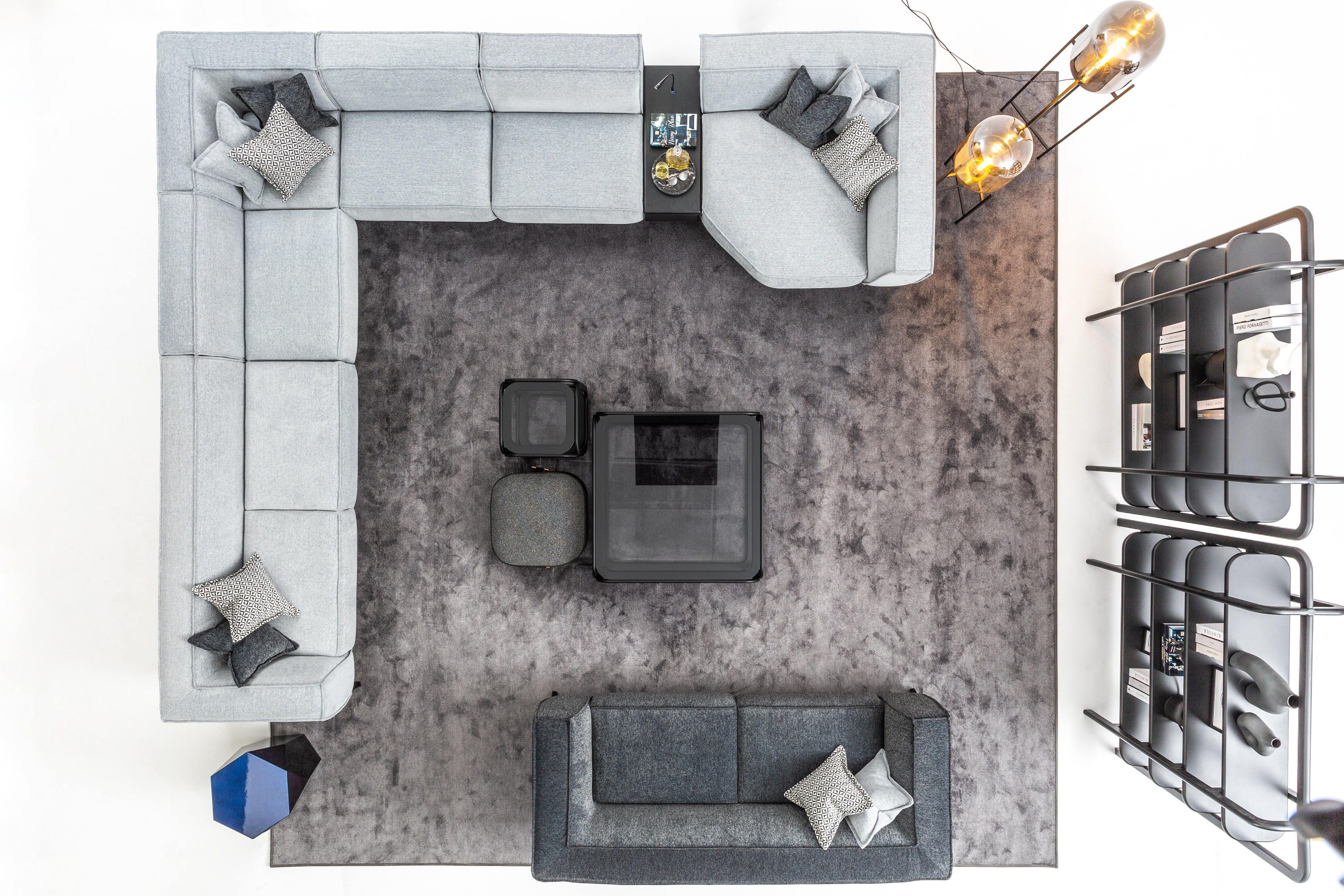 JVmoebel Wohnlandschaft Modernes U-Form Sofa in Grau mit hochwertigem Bezug, Made in Europa