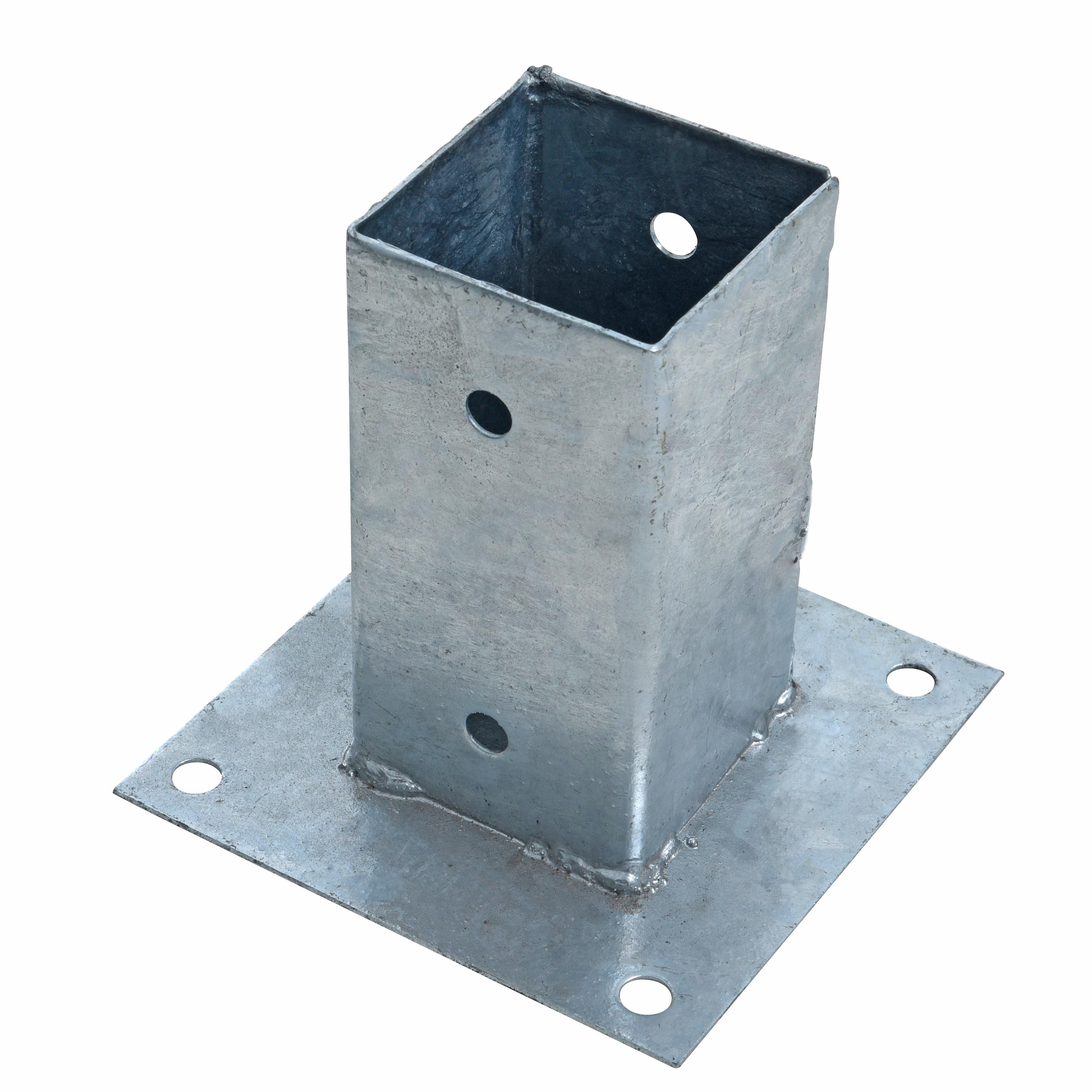 Aufschraubhülse Bodenhülse Pfostenhülse 81 x 150 mm Pfostenträger Hülse eckig