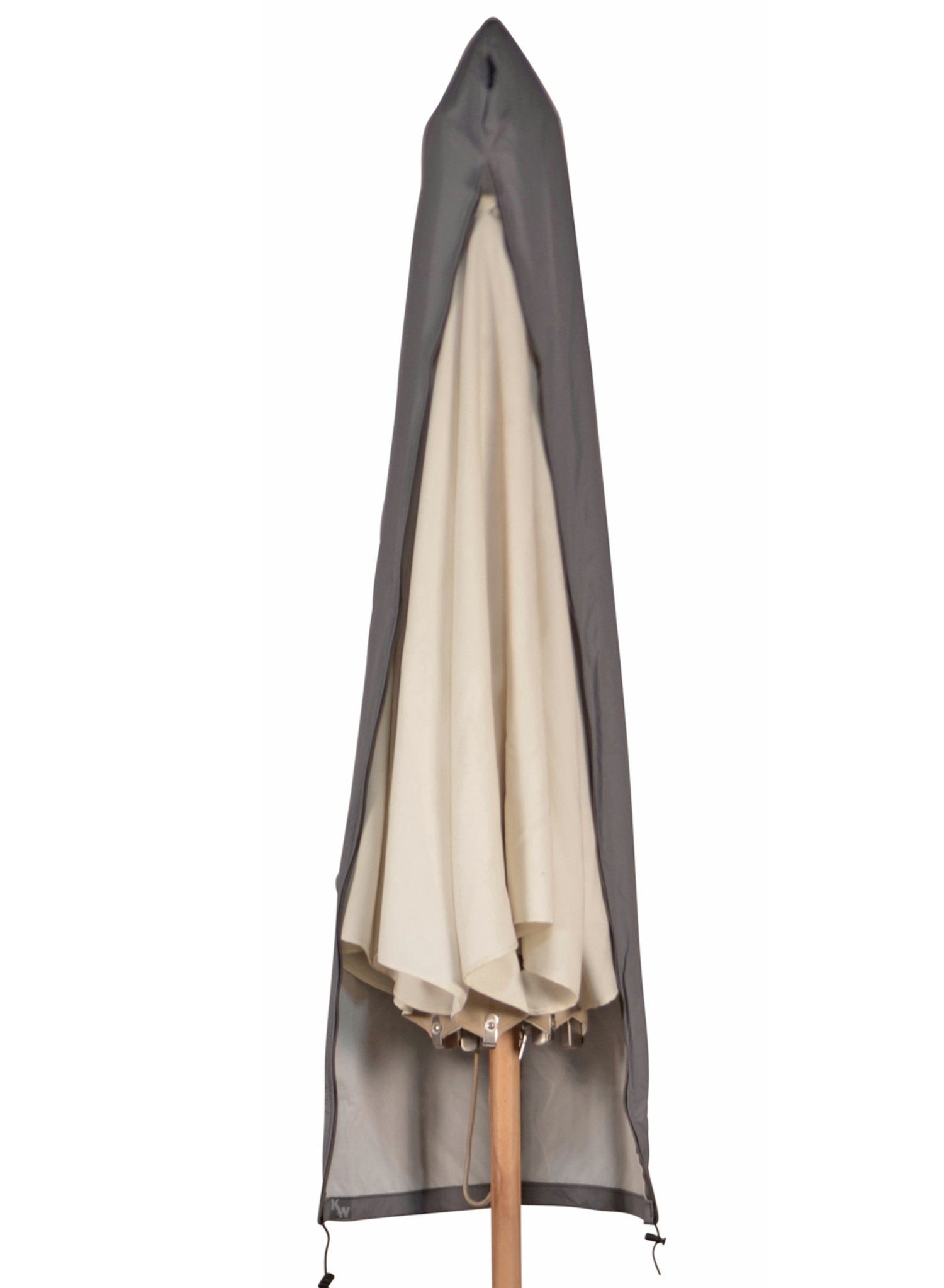 Kai Wiechmann Sonnenschirm-Schutzhülle Premium Haube 160 cm Grün für Sonnenschirme Ø 240 cm als Abdeckung, atmungsaktive Schirmhhülle mit Stab