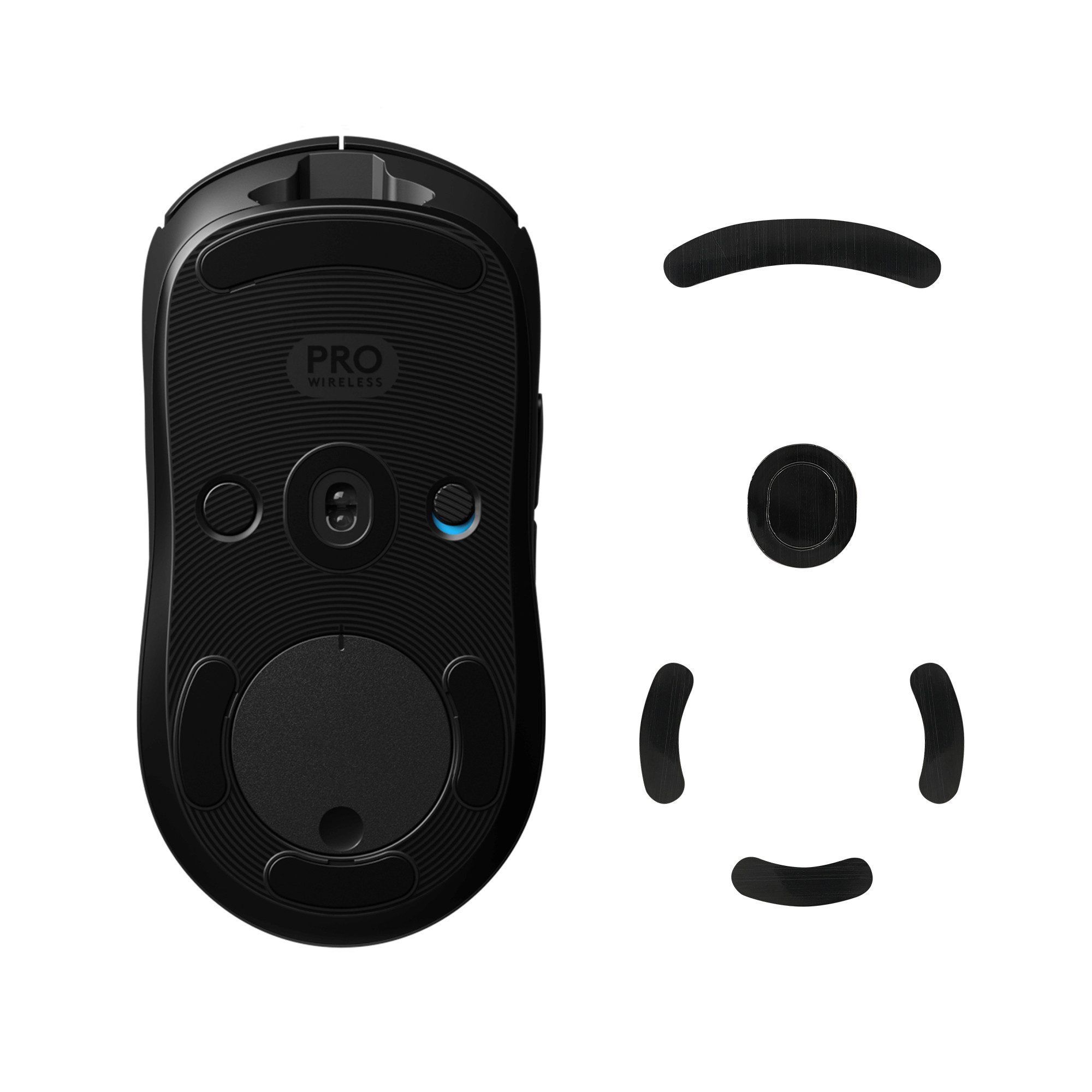 kwmobile Mausfüße Mouse Feet Sticker für Logitech G Pro Wireless Gaming (1-St), Ersatz Glider Mausfüße passgenau - Glides in Schwarz