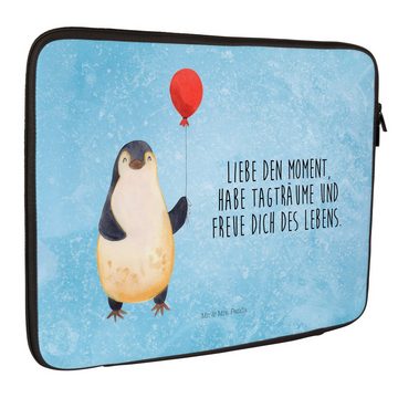 Mr. & Mrs. Panda Laptop-Hülle Pinguin Luftballon - Eisblau - Geschenk, Liebe, Tagträume, Notebook T