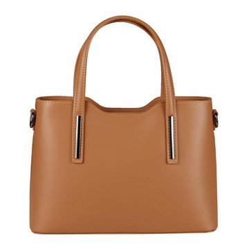 ITALYSHOP24 Schultertasche Made in Italy Damen Leder Handtasche, als CrossOver, Umhängetasche, Shopper tragbar