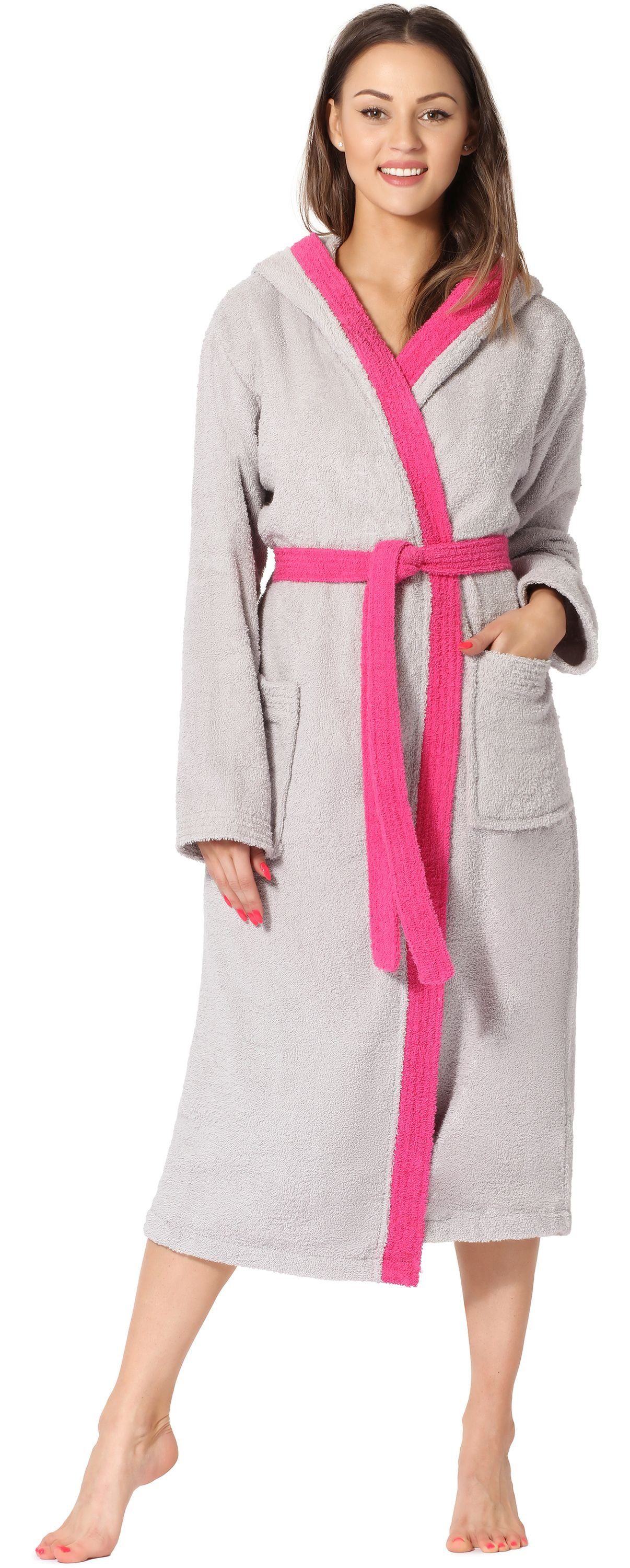 Ladeheid Bademantel Damen Frottee Bademantel aus günstig online kaufen