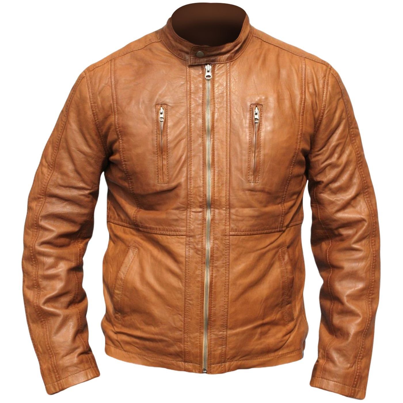 German Wear Lederjacke Trend 500J braun Lederjacke Jacke aus Lamm Nappa Led günstig online kaufen
