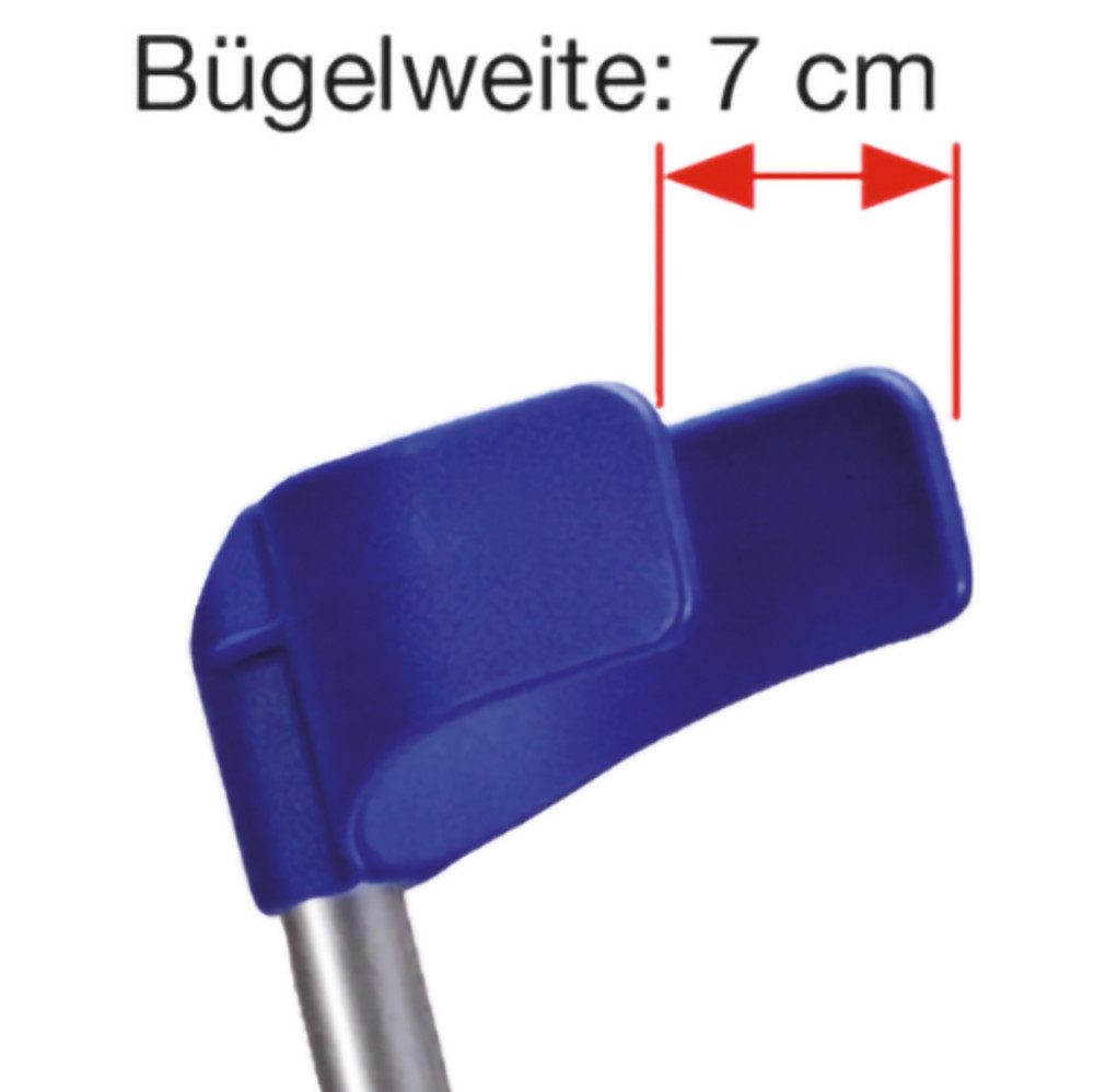 DocMed Unterarmkrücke Gehstütze für Kinder, Leichtgewicht, 1-tlg., Rutschfeste Kindergehstütze, Höhenverstellbare Krücken, 57 - 74,5 cm Höhenverstellbar