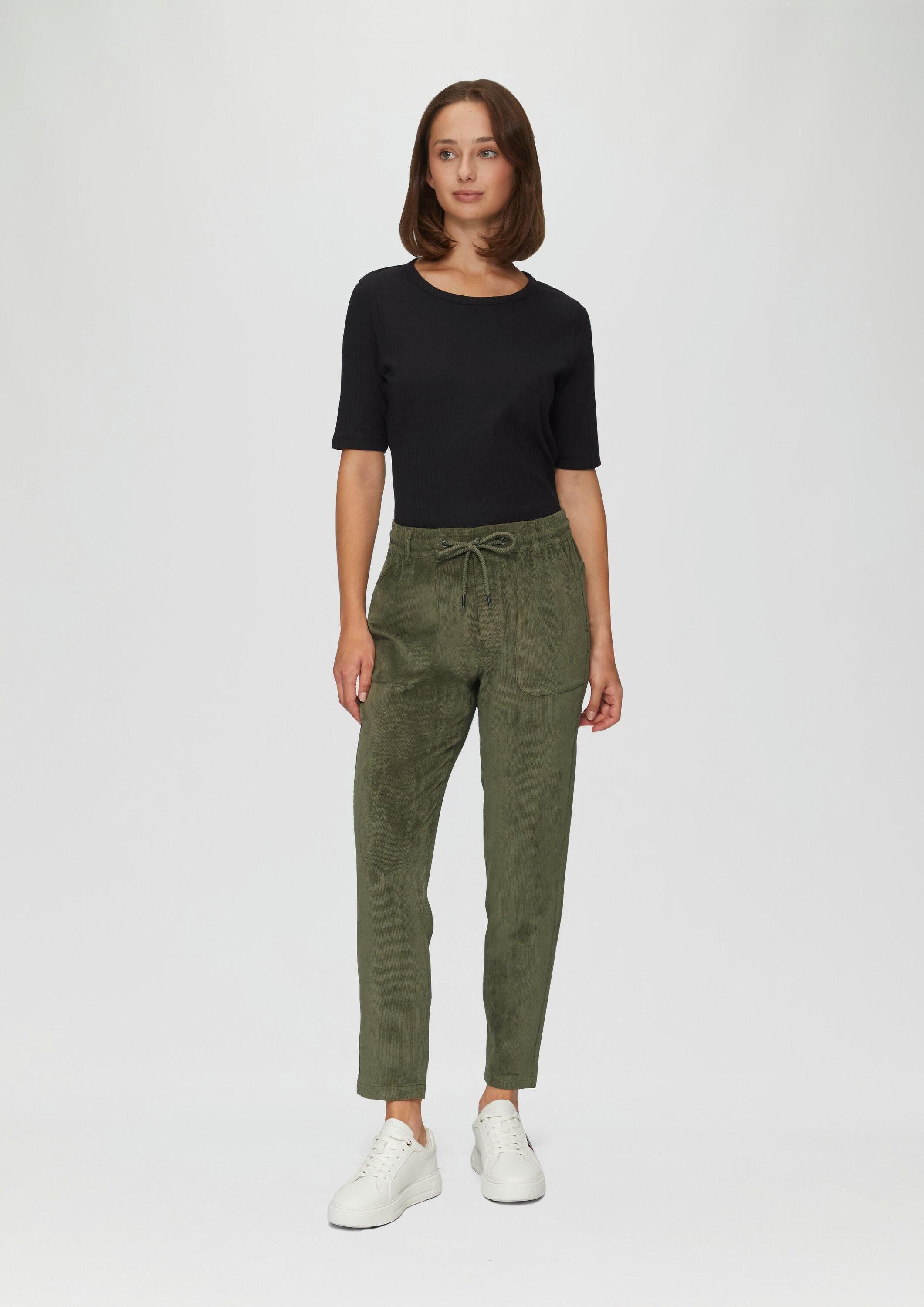 s.Oliver 7/8-Hose Hose Fließende Jogpants aus Feincord