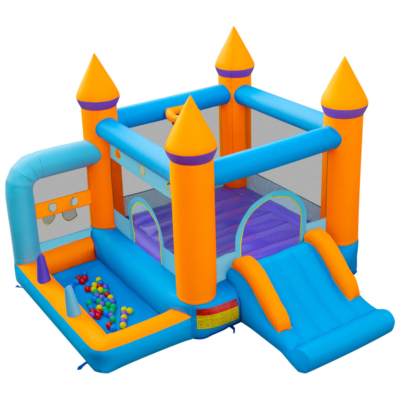 COSTWAY Hüpfburg Springburg, (2-tlg), mit Gebläse & Bälle & Rutsche günstig online kaufen