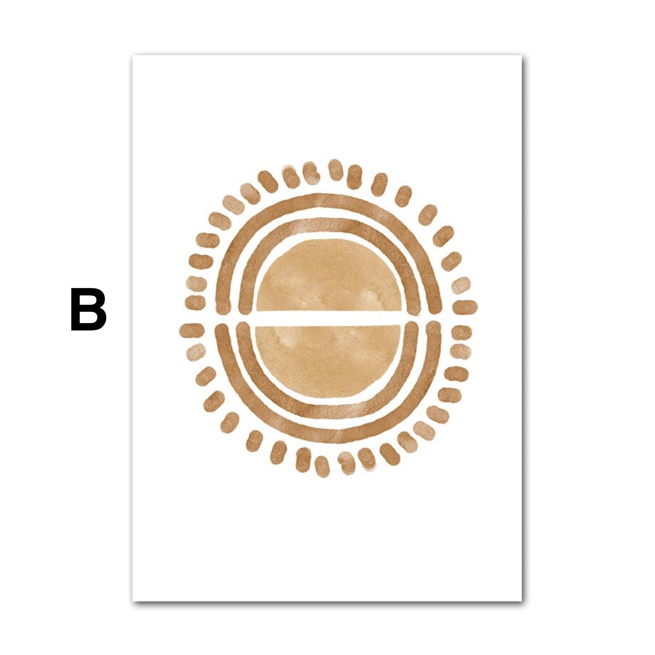 JUSTGOODMOOD Poster Kinder süße Tiere im Boho Stil Bär Reh Regenbogen Vogel und Blume als, I (1 St)
