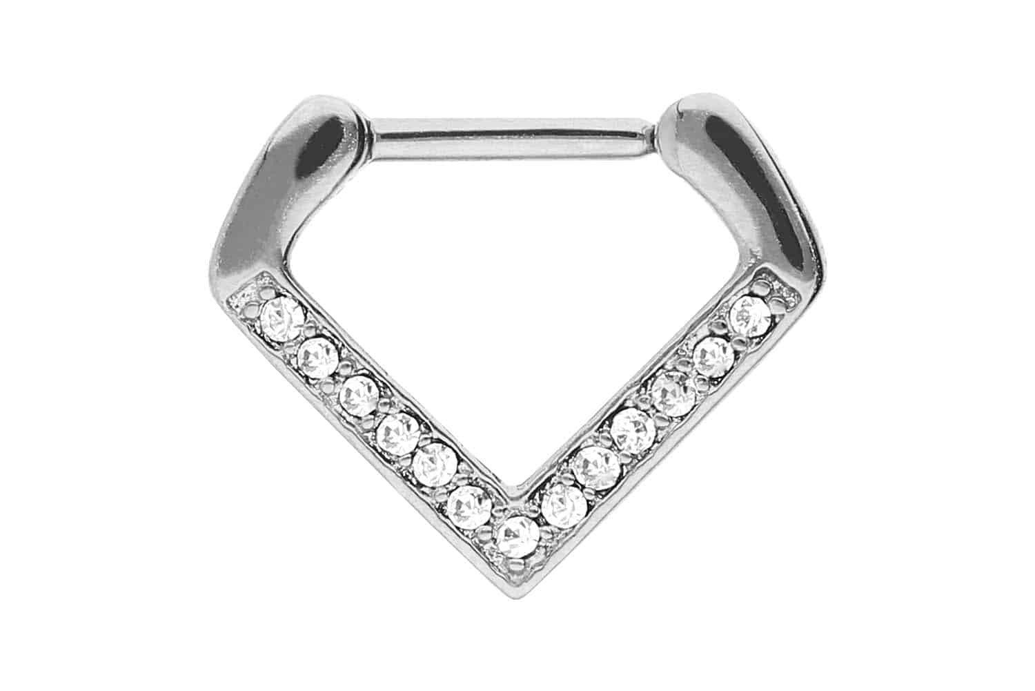 PIERCINGLINE Nasenpiercing Chirurgenstahl Clicker KRISTALLE + günstig online kaufen