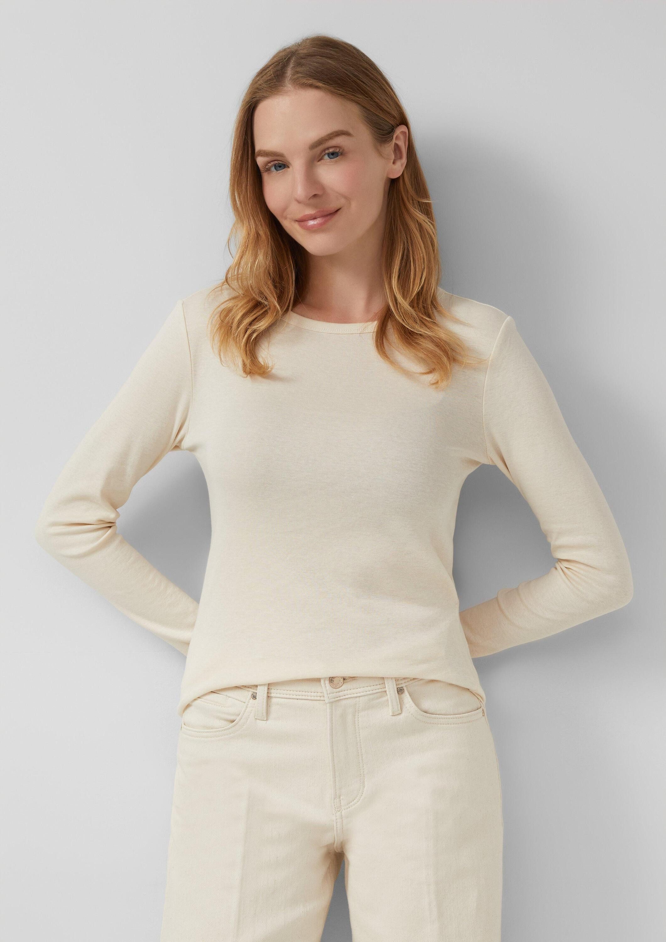s.Oliver Langarmshirt T-Shirt Longsleeve mit Rippstruktur günstig online kaufen