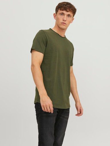 Jack & Night SS Rundhalsshirt O-NECK NOOS JJEBASHER TEE Forest Jones