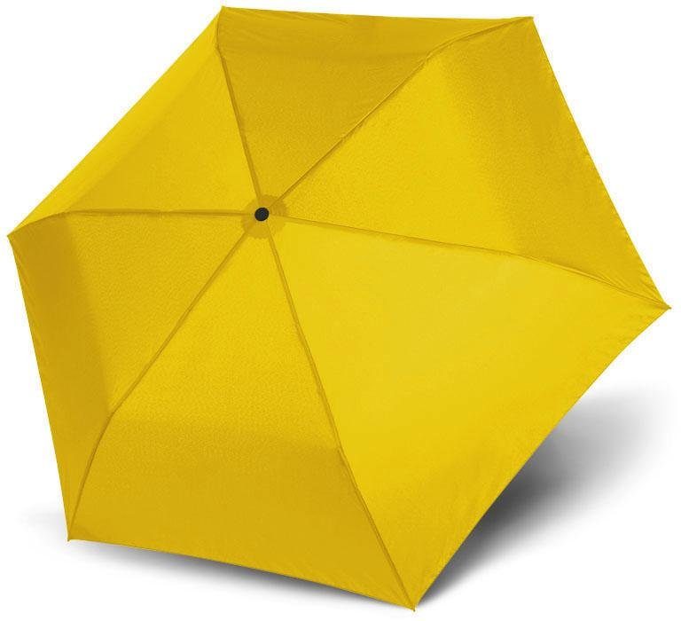 doppler® Taschenregenschirm Zero 99 gelb uni, Yellow Shiny
