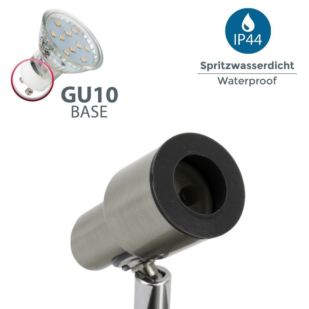 B.K.Licht Deckenleuchte (DxH) GU10 400lm 3000K Schwenkbar Wandleuchte 5W IP44 Warmweiß, BKL1135, Leuchtmittel wechselbar, 80x106 