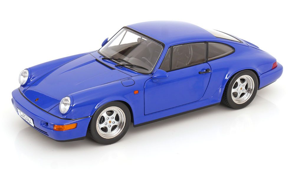 KK Scale Modellauto Porsche 911 (964) RS Speedline Felgen 1992 blau, Maßstab 1:12