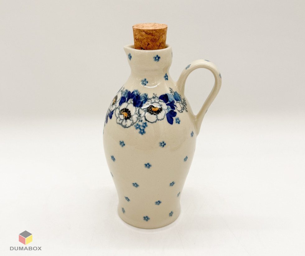 Ceramika Artystyczna Bolesławiec Ölspender Elegante Olivenölflasche aus Bunzlauer Keramik