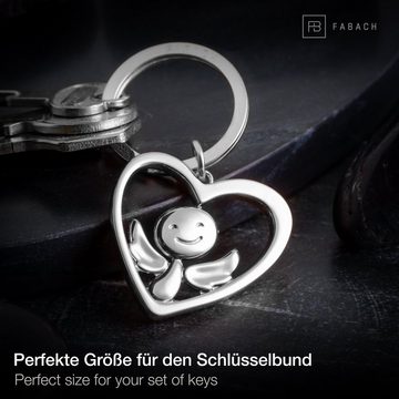 FABACH Schlüsselanhänger Schutzengel Furfur im Herz - Glücksbringer Geschenk - Metall Anhänger