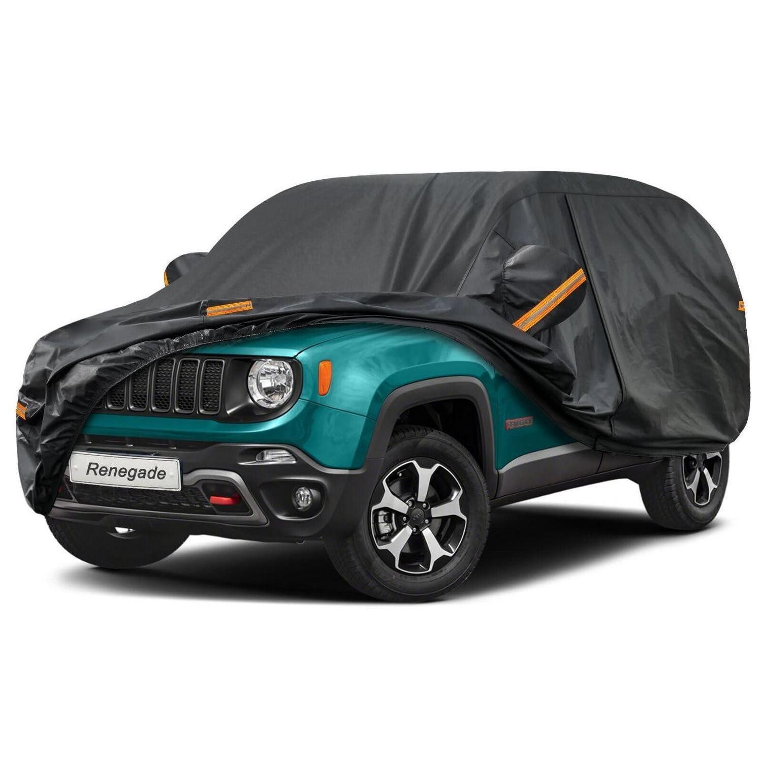 LuxusKollektion Autoplane Autoabdeckung wasserdicht Passend für Jeep Renegade(2014-2025) Schwarz