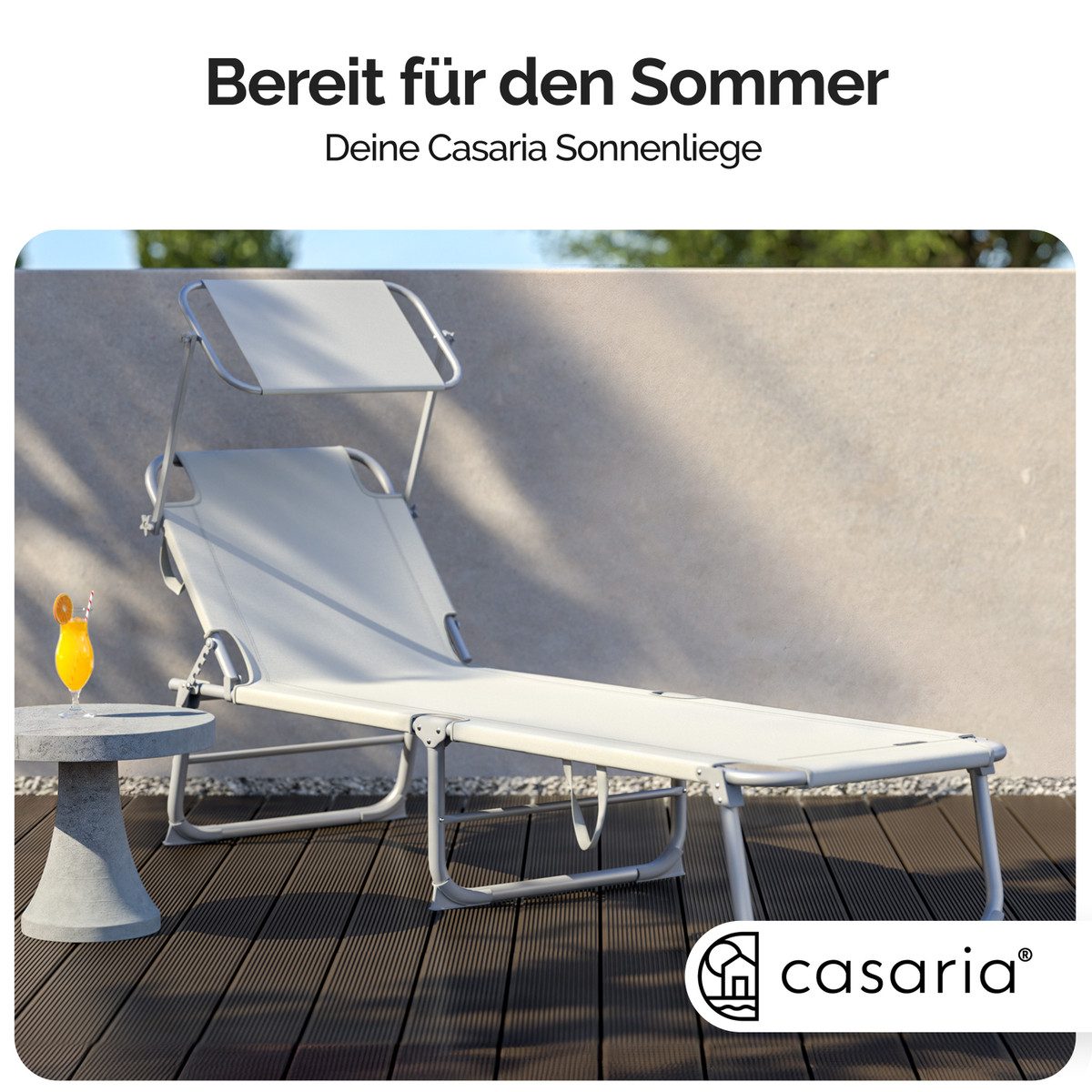 Casaria Gartenliege Hawaii, Klappbar Sonnenliege mit günstig online kaufen