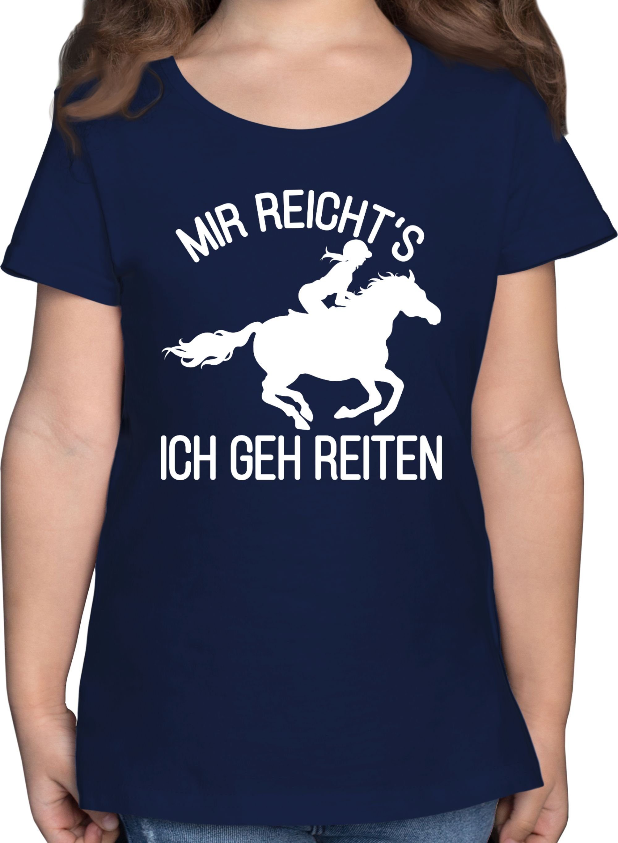 Shirtracer T-Shirt Mir reicht's ich geh Reiten Pferd 3 Dunkelblau