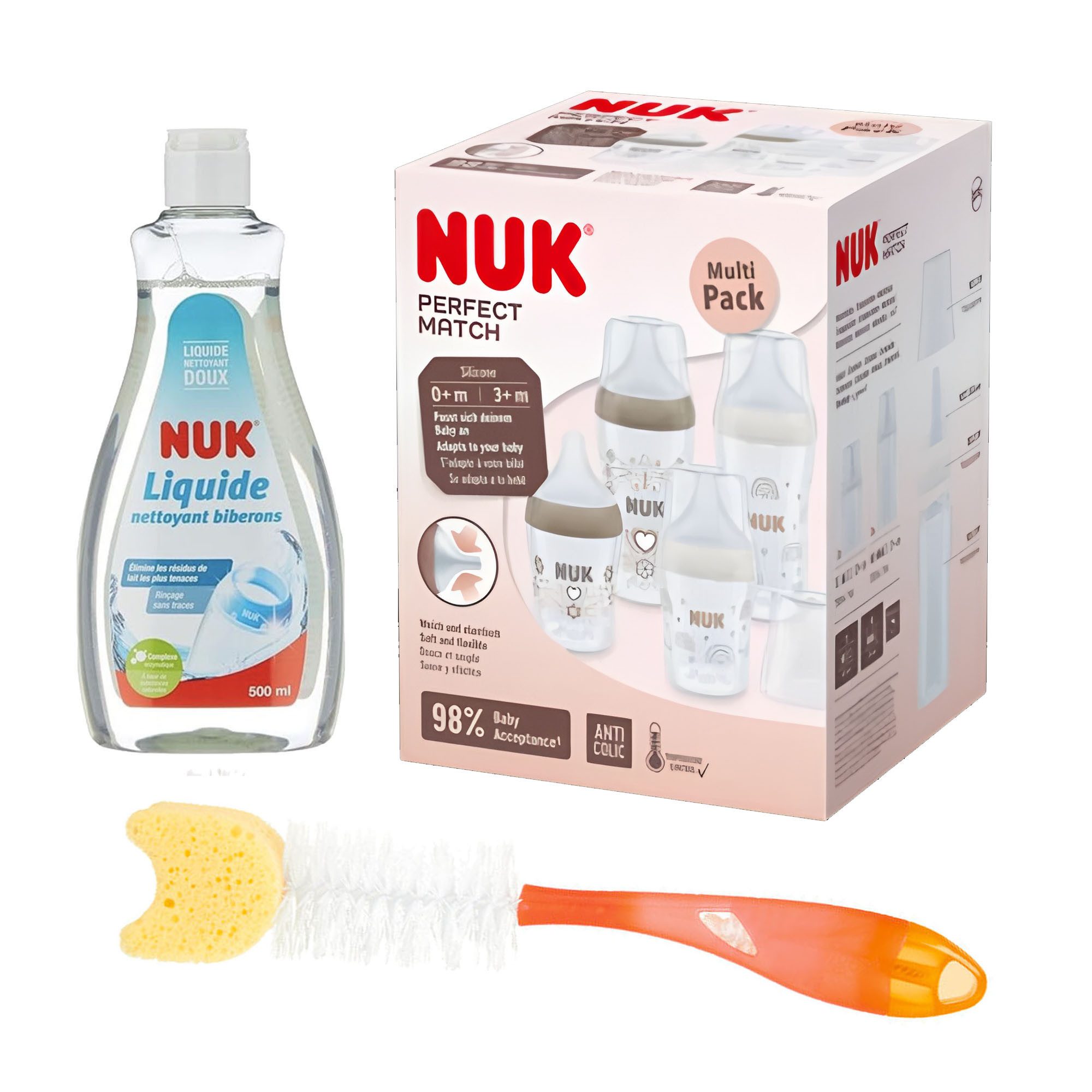 Babyflasche NUK Babyflasche Perfect Match Multipack 4er Flaschen-Set