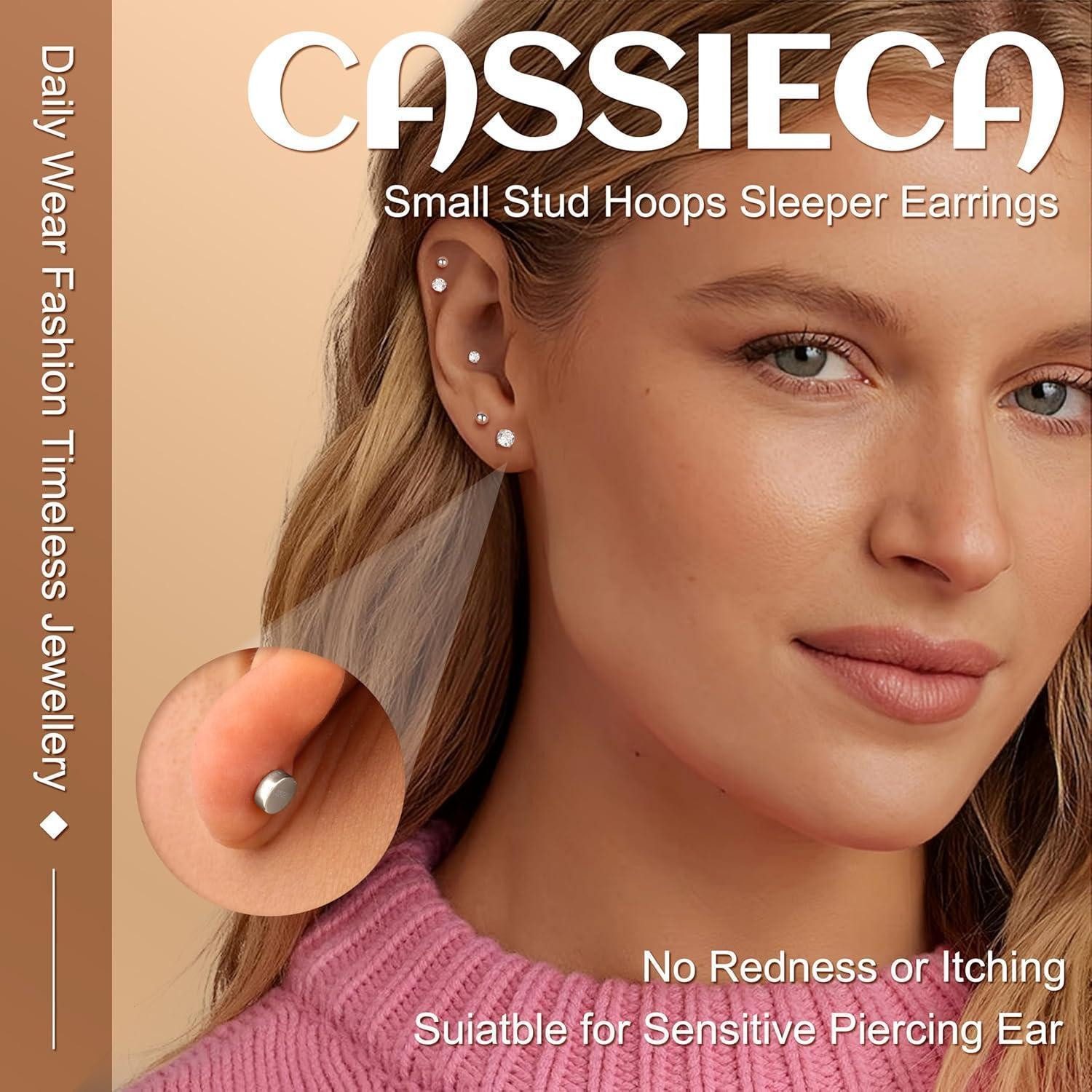 LuxusKollektion Schmuckset Ohrstecker 9Paar 316L Cubic Zirkonia Hypoallerge günstig online kaufen