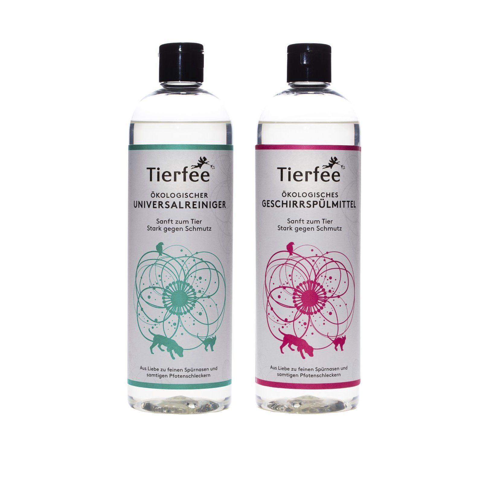 Tierfee Set Ökologischer Universalreiniger + Geschirrspülmittel, je 500 ml Universalreiniger