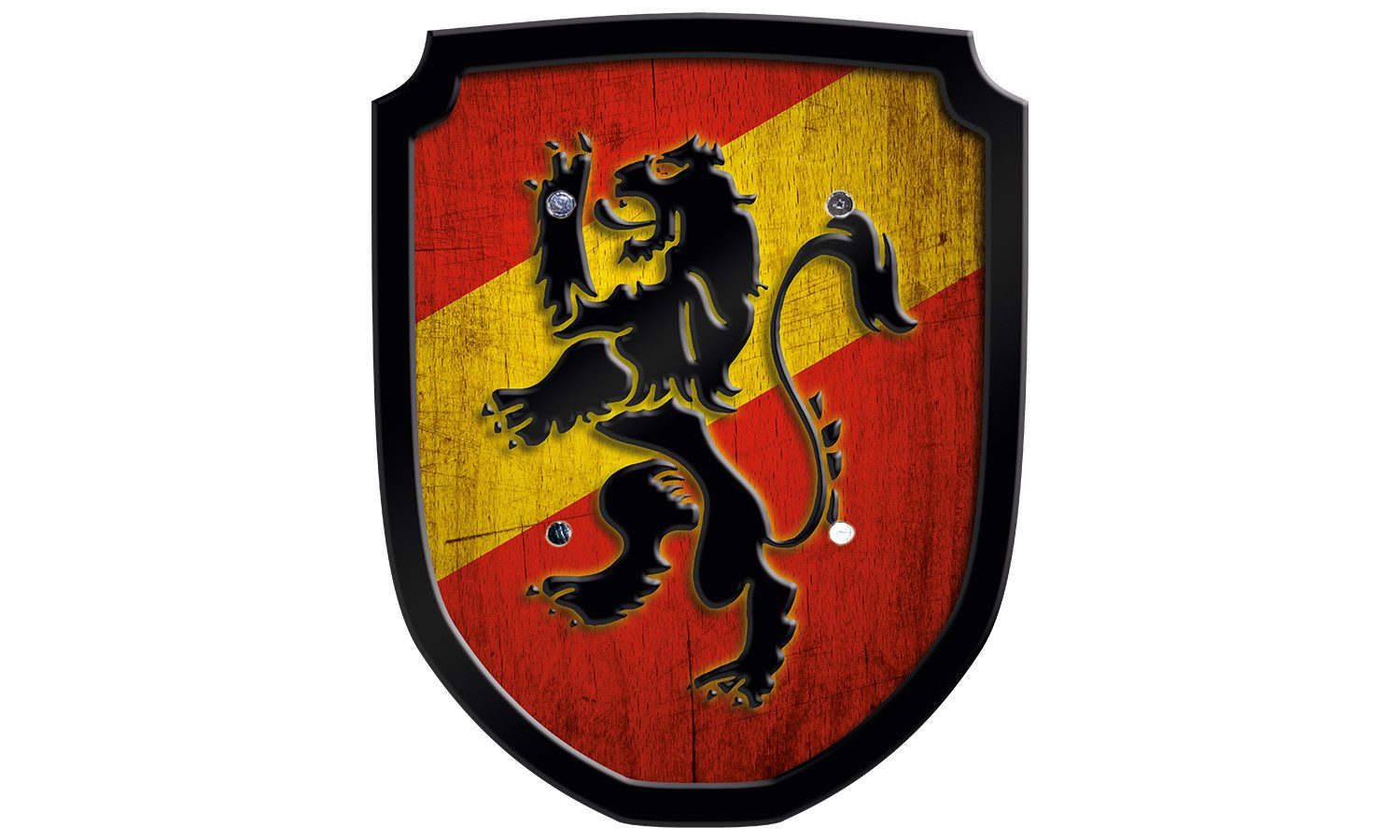 Spielzeug-Ritterschild Wappenschild Löwe rot