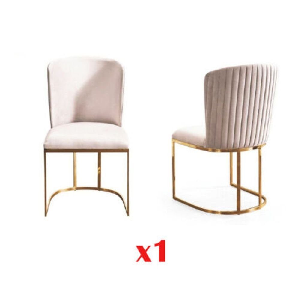 JVmoebel Esszimmerstuhl, Esszimmerstühle Weiß Stühle Luxus Sessel Holz Stuhl Wohnzimmermöbel