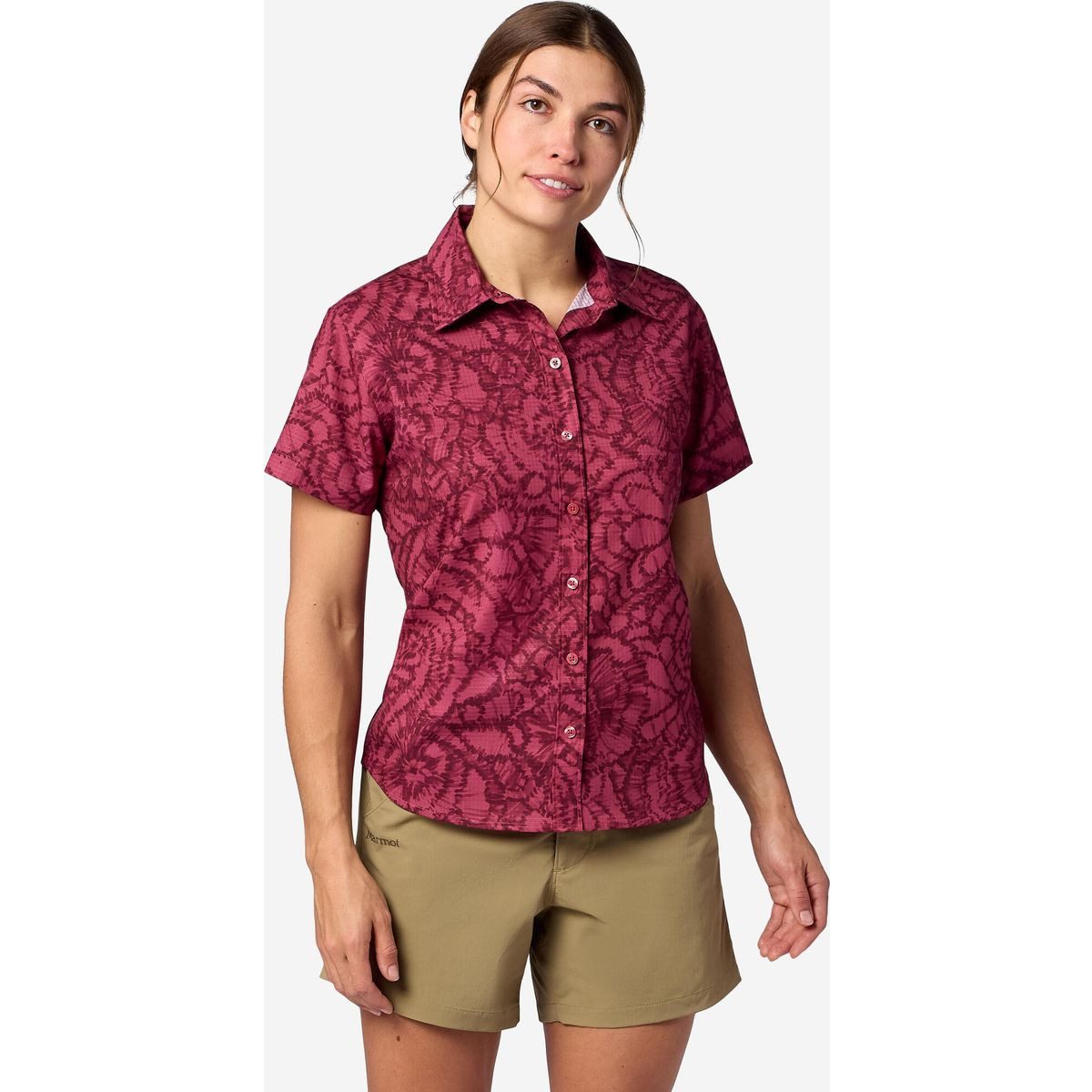 Marmot Outdoorbluse Wm's Airexchange Short Sleeve Shirt Perfekt für Wanderungen: atmungsaktives, schnell trocknendes Hemd mit