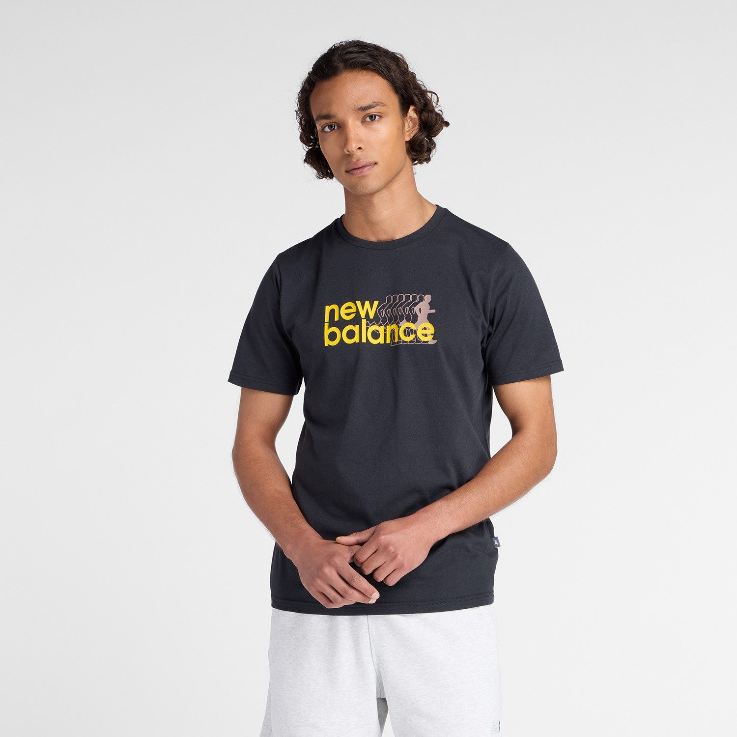 New Balance Trainingsshirt Heathertech Graphic T-Shirt 2 BLACK günstig online kaufen