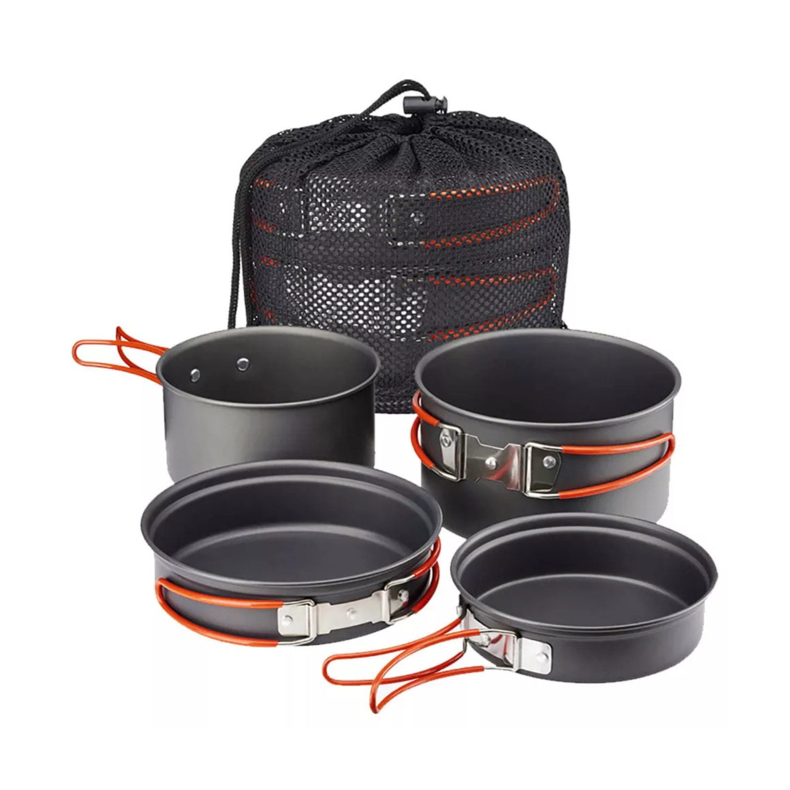 Topf-Set Kochgeschirr Camping 4 Stück / 2 Stück Aluminium