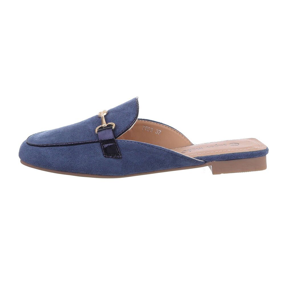 Ital-Design Damen Mules Freizeit Pantolette Blockabsatz günstig online kaufen