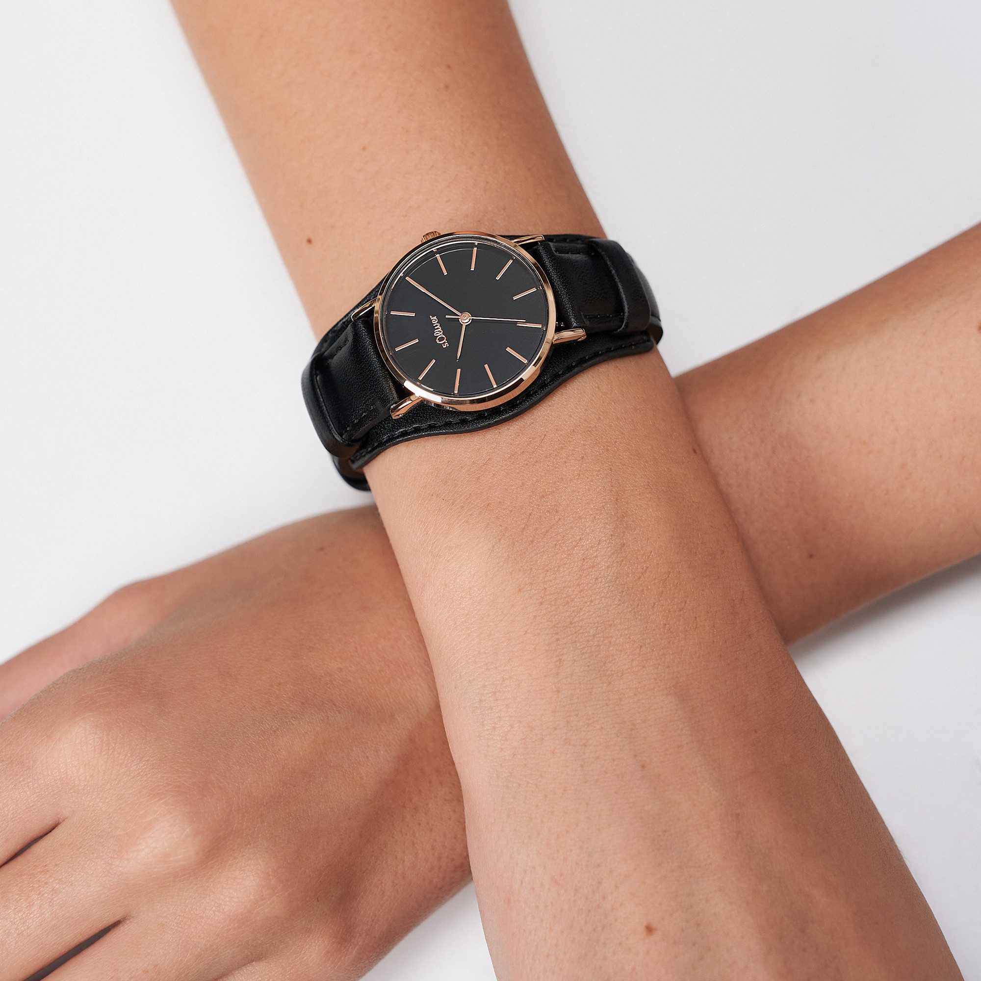 s.Oliver Quarzuhr Flexible Time Kunstleder
