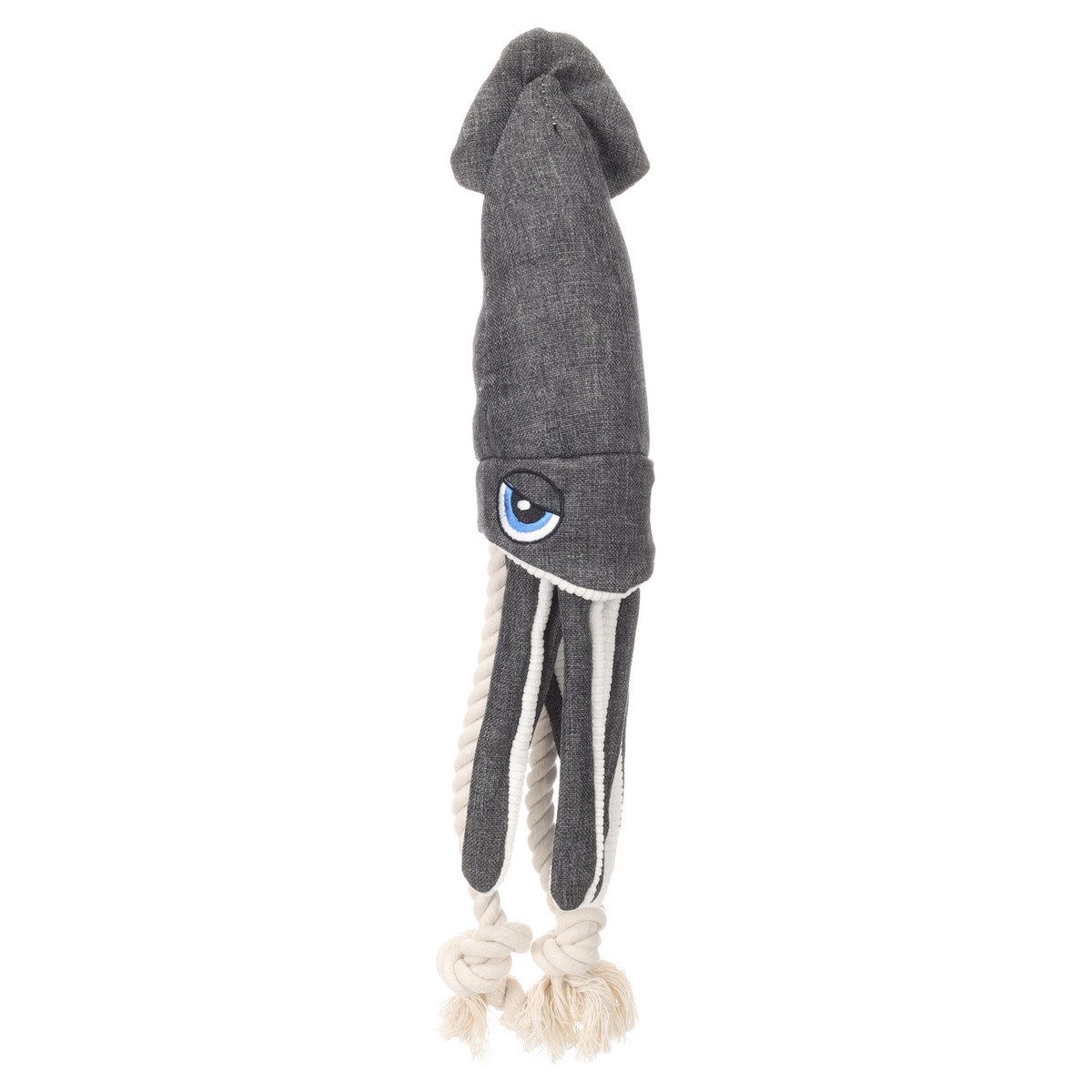 Flamingo Tierkuscheltier Hundespielzeug Flipper Tintenfisch grau