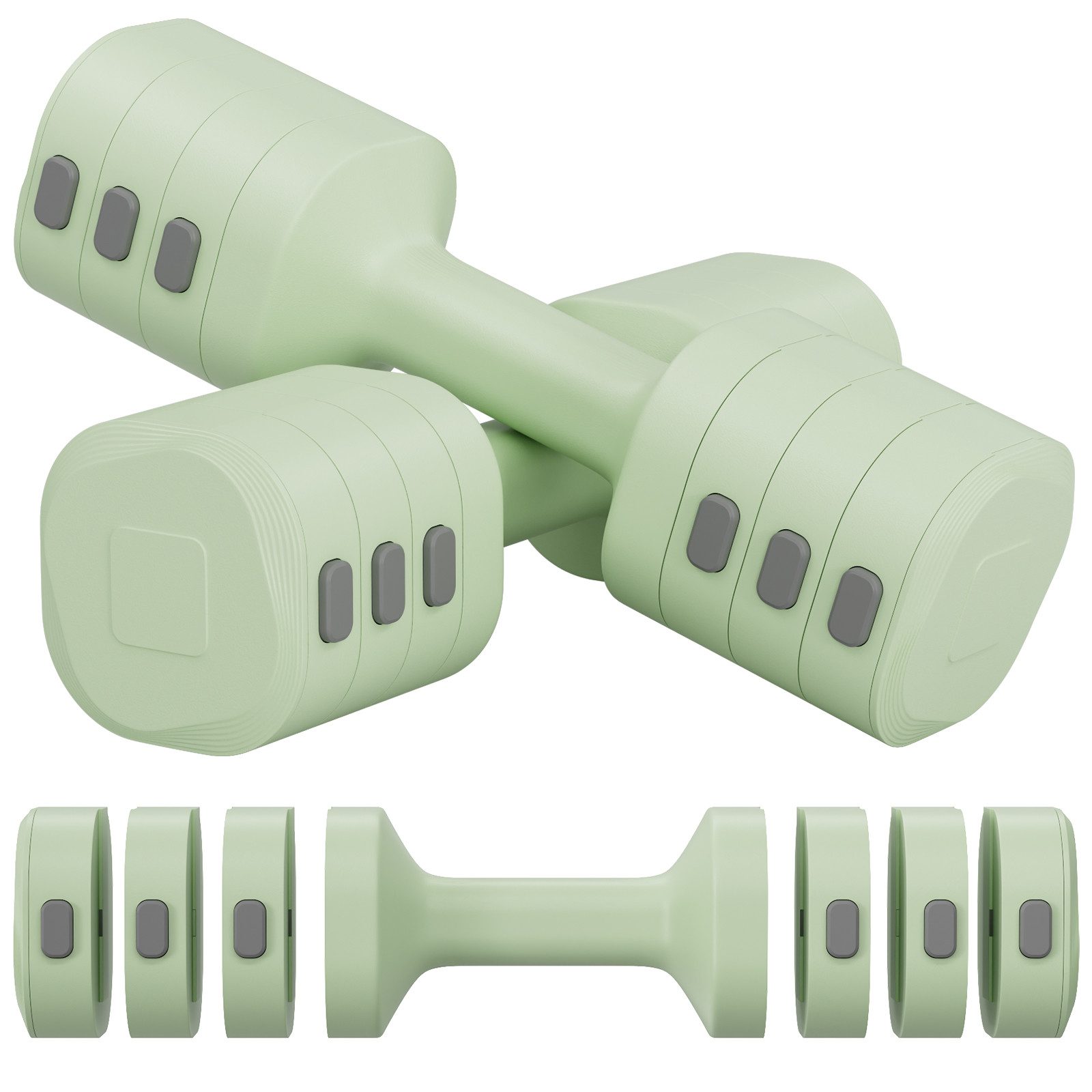 TLGREEN Hantel Hanteln Set,Verstellbare Hanteln für Zuhause, (4 Gewichtsstufen(1-2.5kg), Hantelset für Home Gym