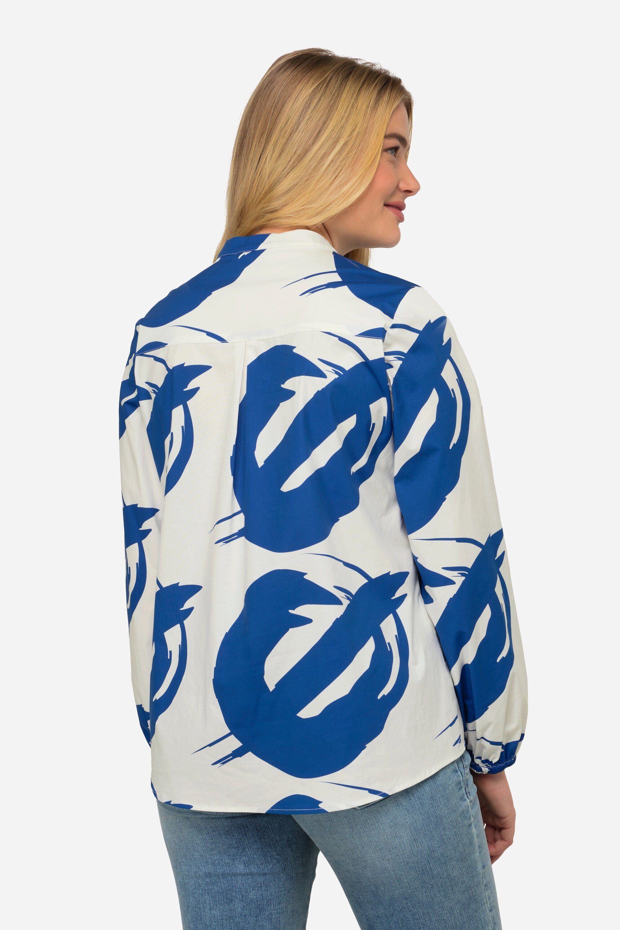Laurasøn Satinbluse Bluse grafischer Druck