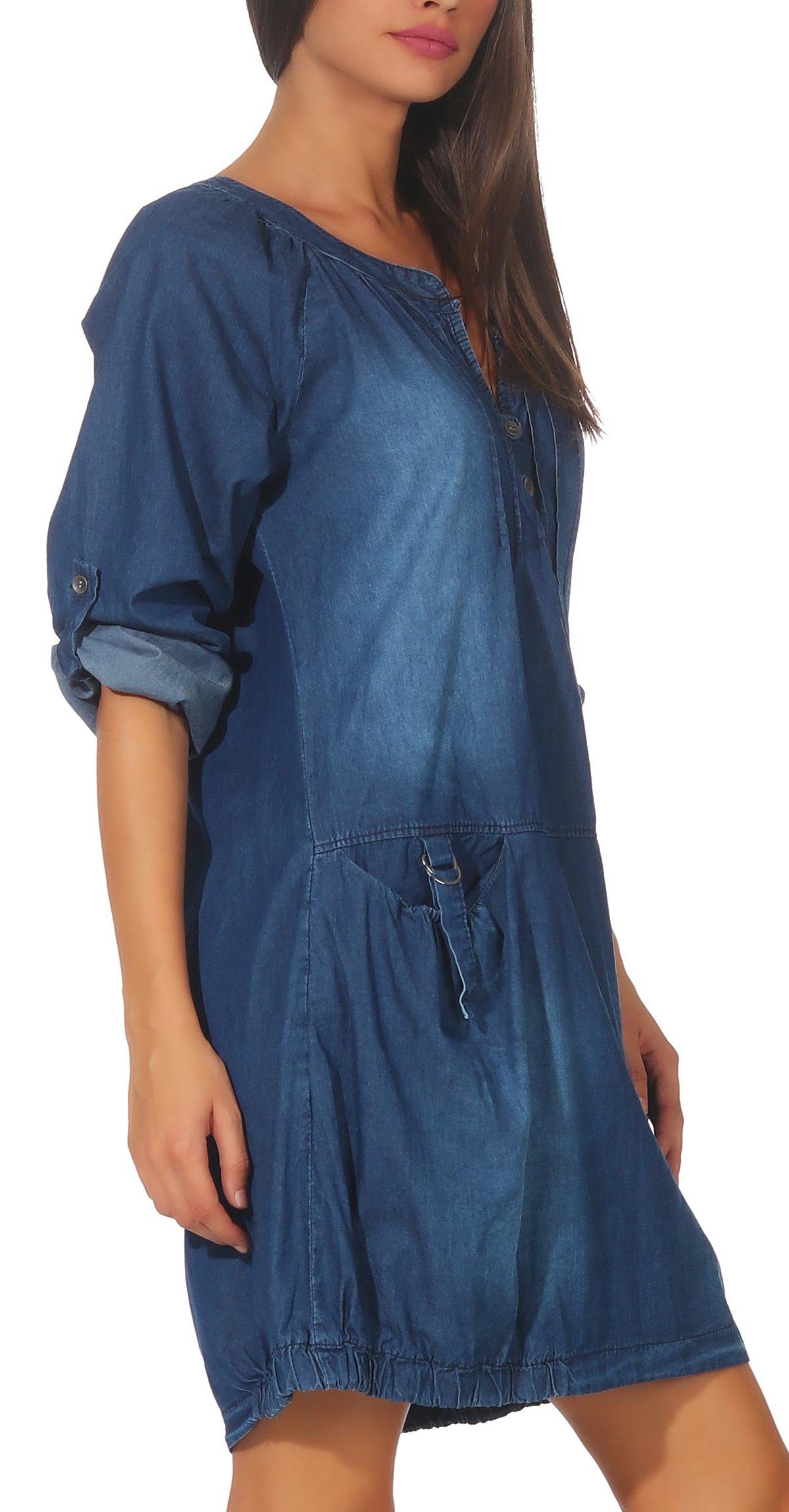malito more than fashion Jeanskleid malito Damen Jeanskleid, Maxikleid mit günstig online kaufen