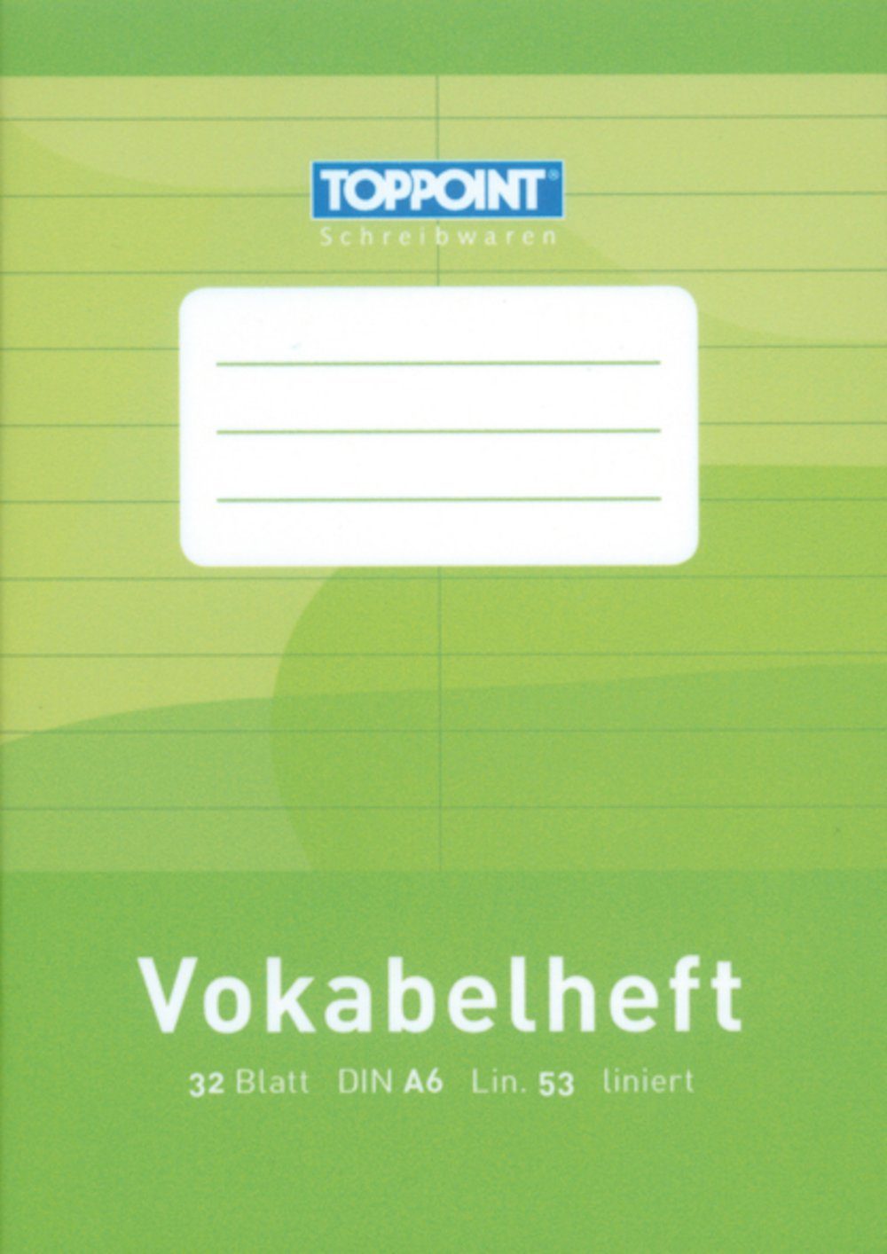 Schulheft Vokabelheft liniert DIN A6 Schulheft Lin. 53
