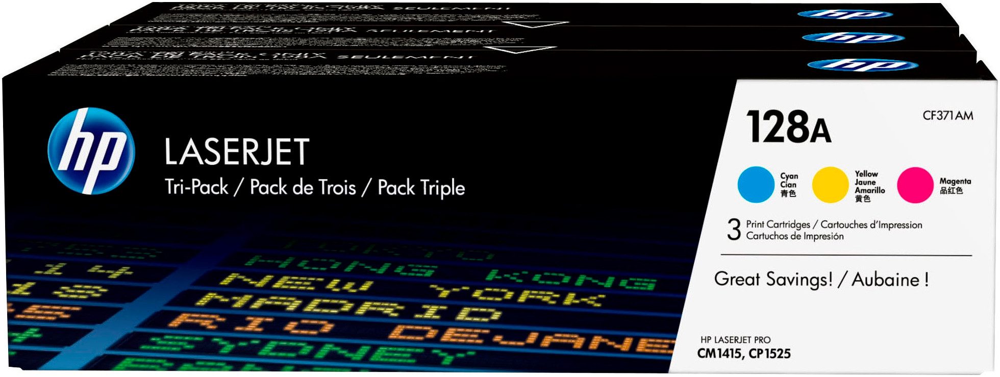 HP Tonerpatrone 128A CLJ 3er pack, (Packung, 3-St)