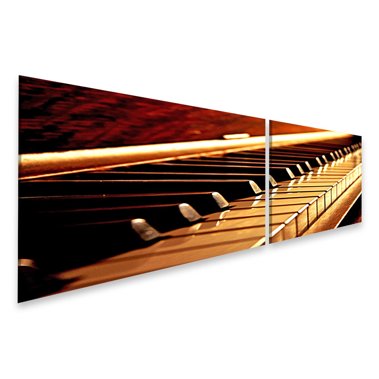Leinwandbild Goldene Klavier Tasten Piano Bilder