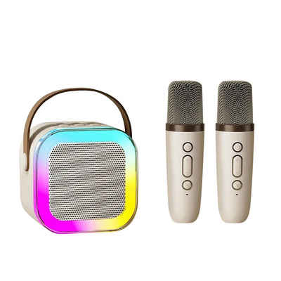REDOM Tragbare Bluetooth Karaoke Maschine mit 2 Mikrofonen und Lautsprecher 3 Karaoke-Maschine (Bluetooth, für Kinder und Erwachsene mit Stimme wechselnde Effekte LED-Lichter)
