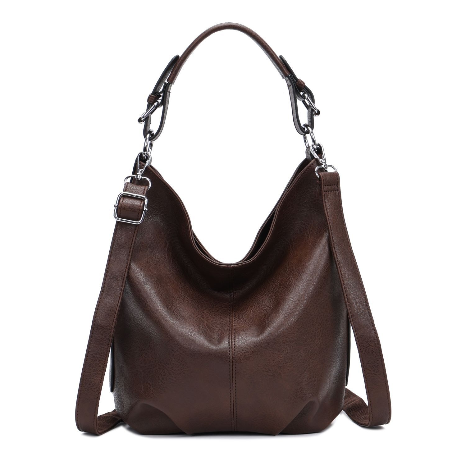 ITALYSHOP24 Schultertasche DAMEN SHOPPER Hobo Bag Umhängetasche Handtasche günstig online kaufen