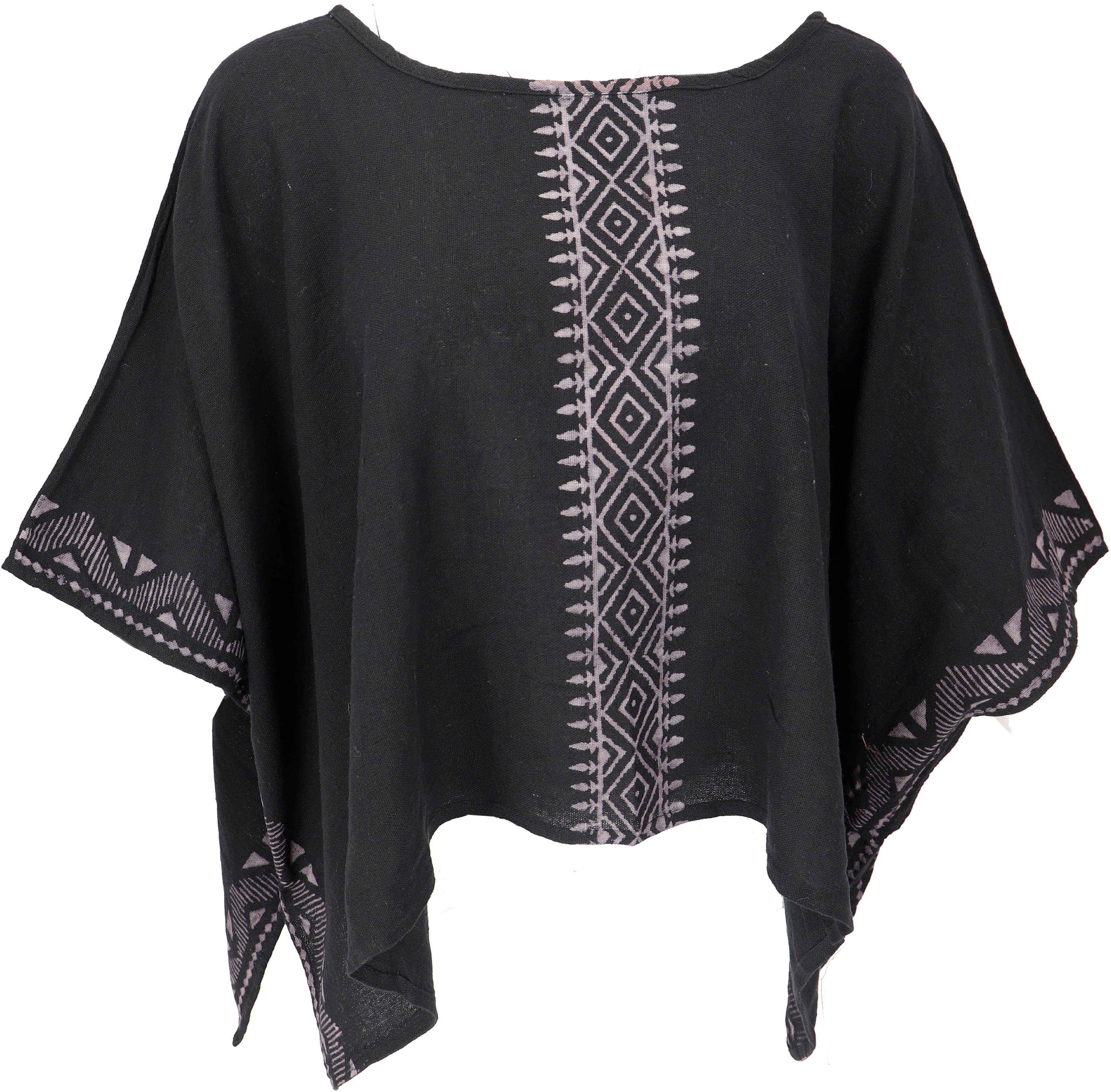 Guru-Shop Longbluse Weites Boho Blusentop mit günstig online kaufen