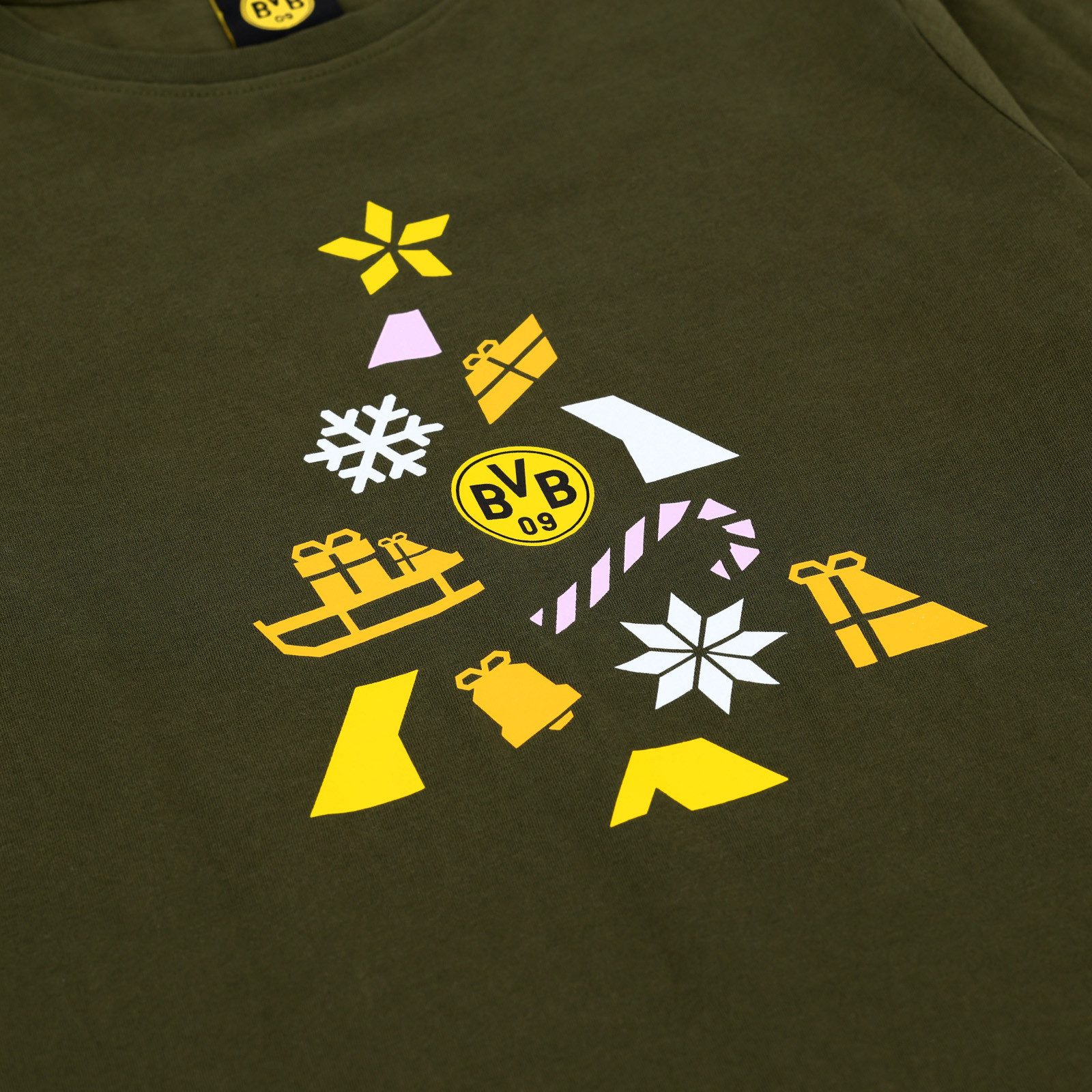 BVB T-Shirt BVB Winter Wonder T-Shirt olive (1-tlg)