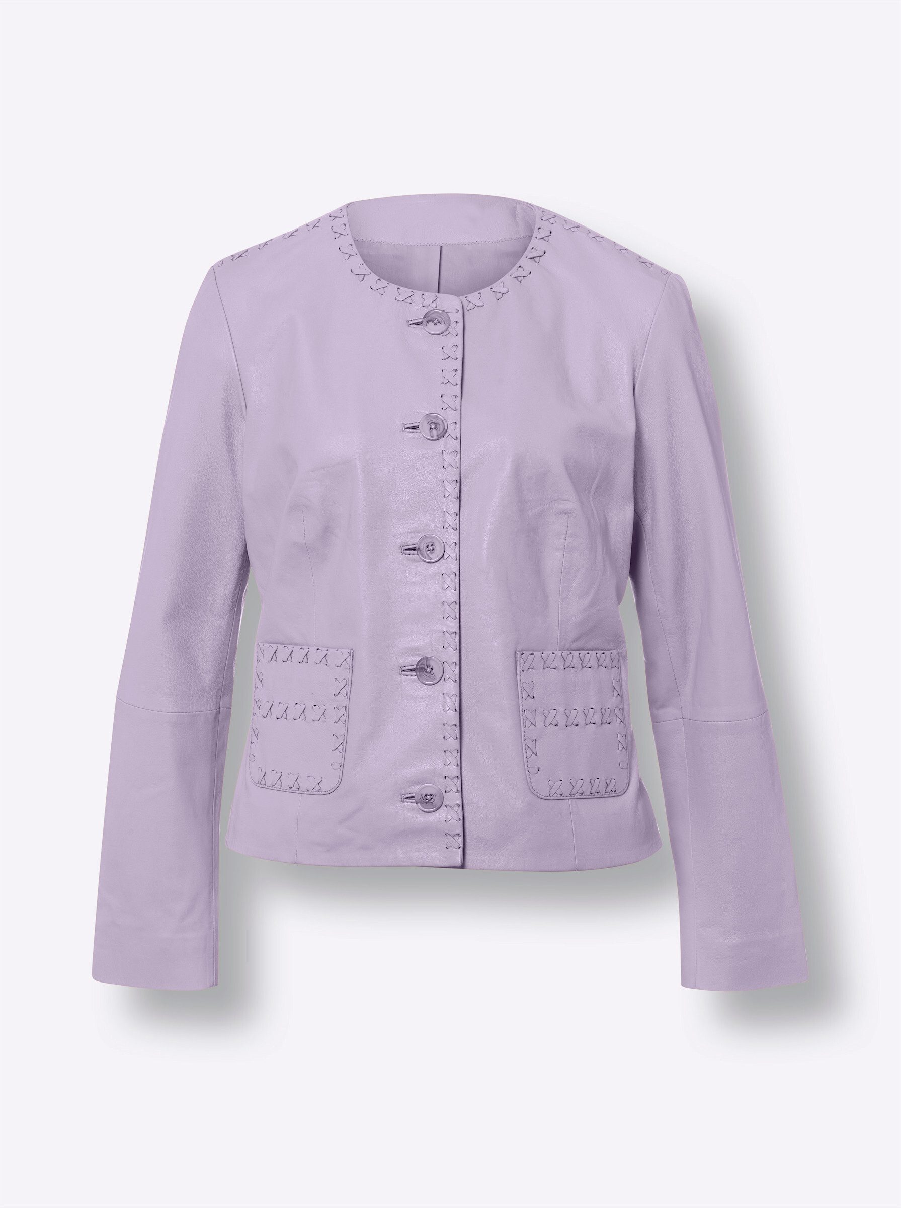 heine Allwetterjacke Leder-Jacke Langarm